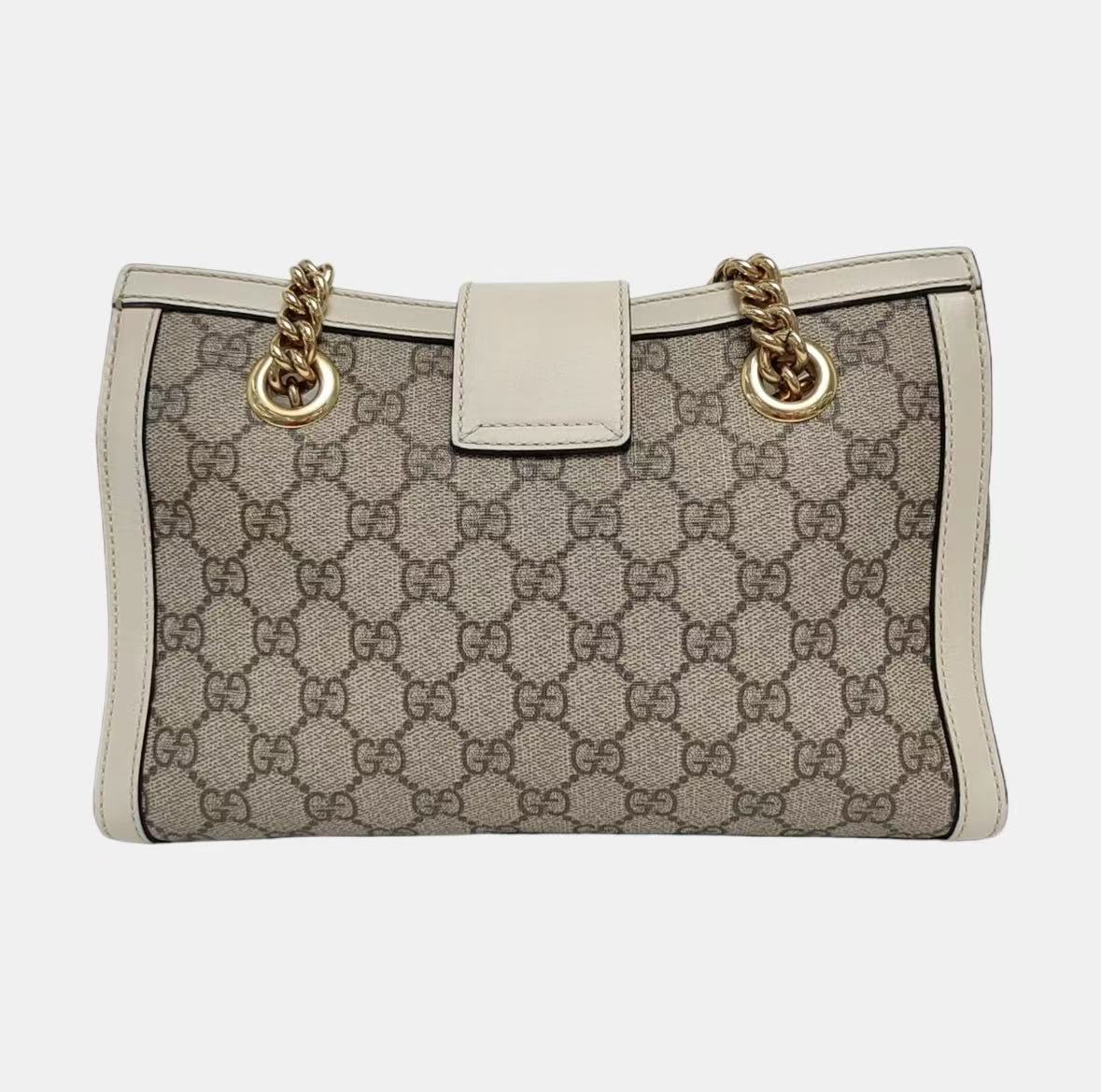 Gucci - Padlock - Coated canvas with leather trim - Beige with gold-tone hardware - (small)