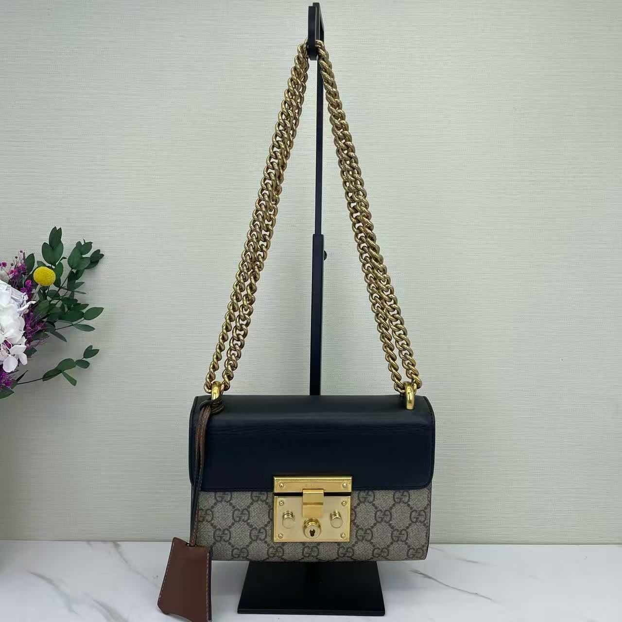Gucci - Padlock - GG Supreme canvas and Leather - Black, Beige, Brown - (Small)