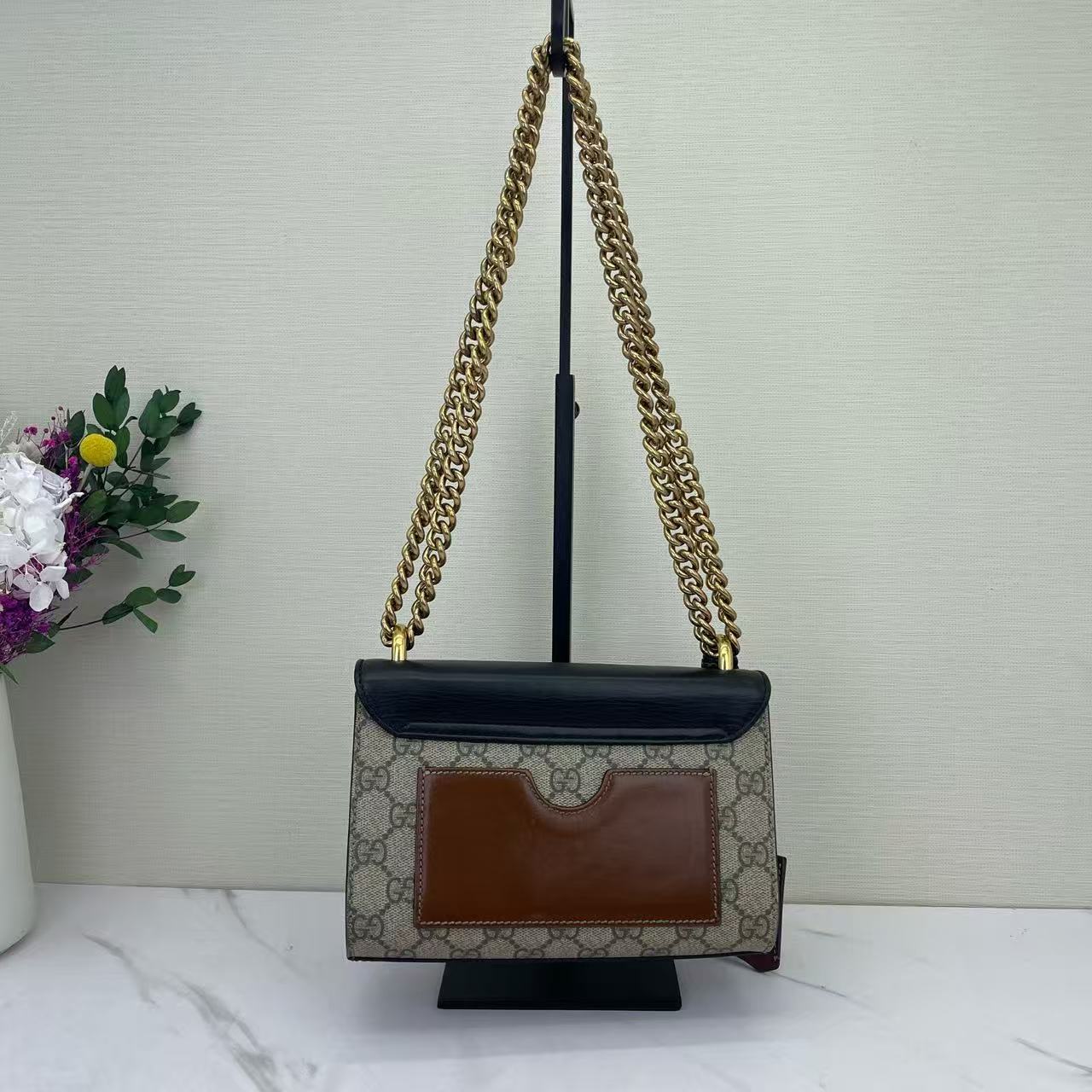 Gucci - Padlock - GG Supreme canvas and Leather - Black, Beige, Brown - (Small)