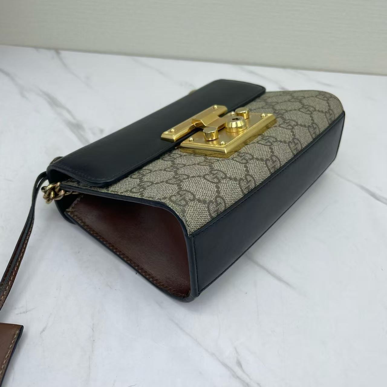 Gucci - Padlock - GG Supreme canvas and Leather - Black, Beige, Brown - (Small)