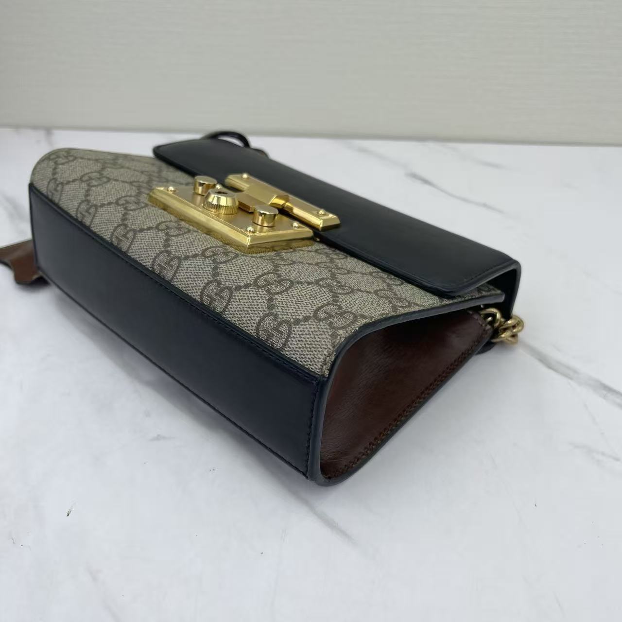 Gucci - Padlock - GG Supreme canvas and Leather - Black, Beige, Brown - (Small)