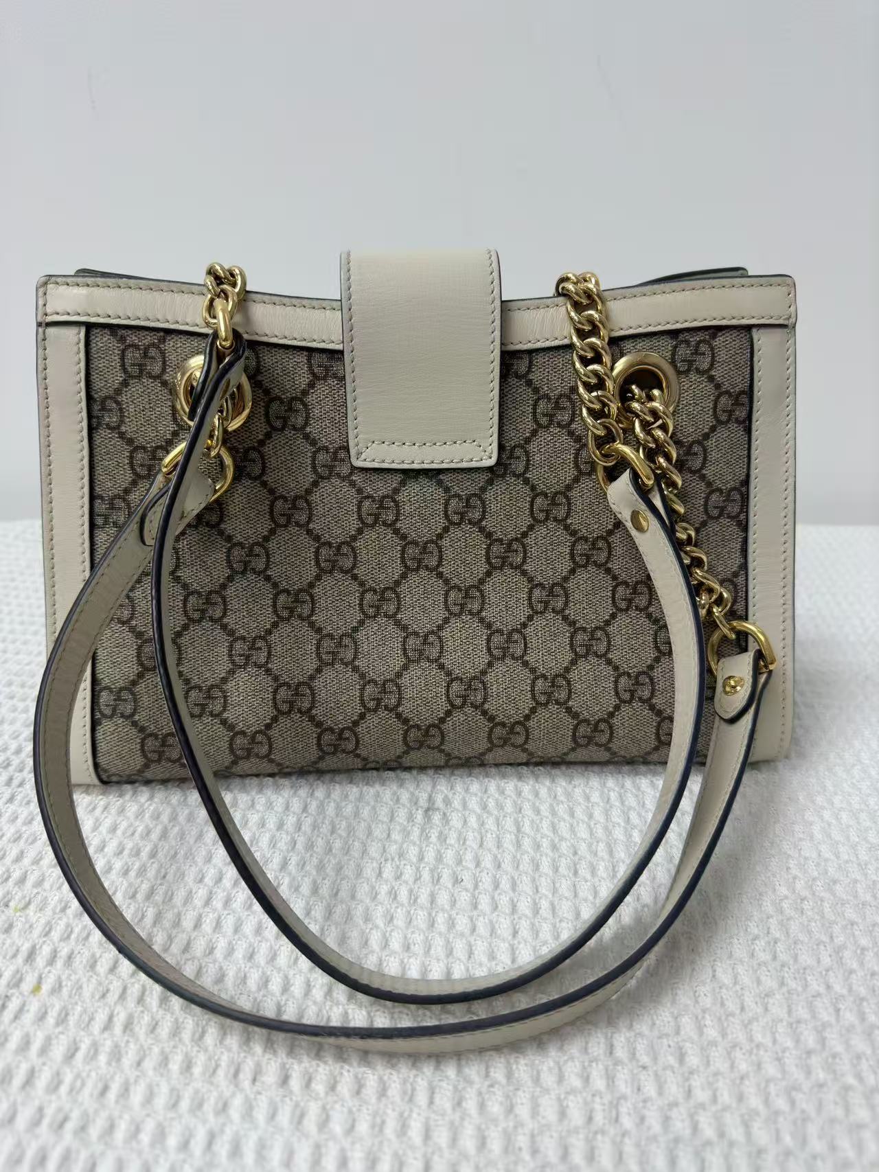 Gucci - Padlock - GG Supreme canvas and Leather - White - (Small)