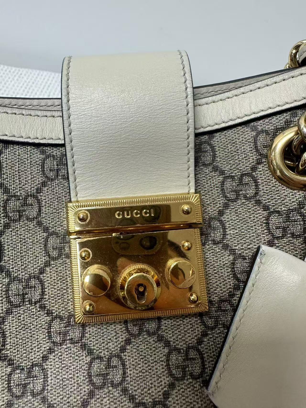 Gucci - Padlock - GG Supreme canvas and Leather - White - (Small)