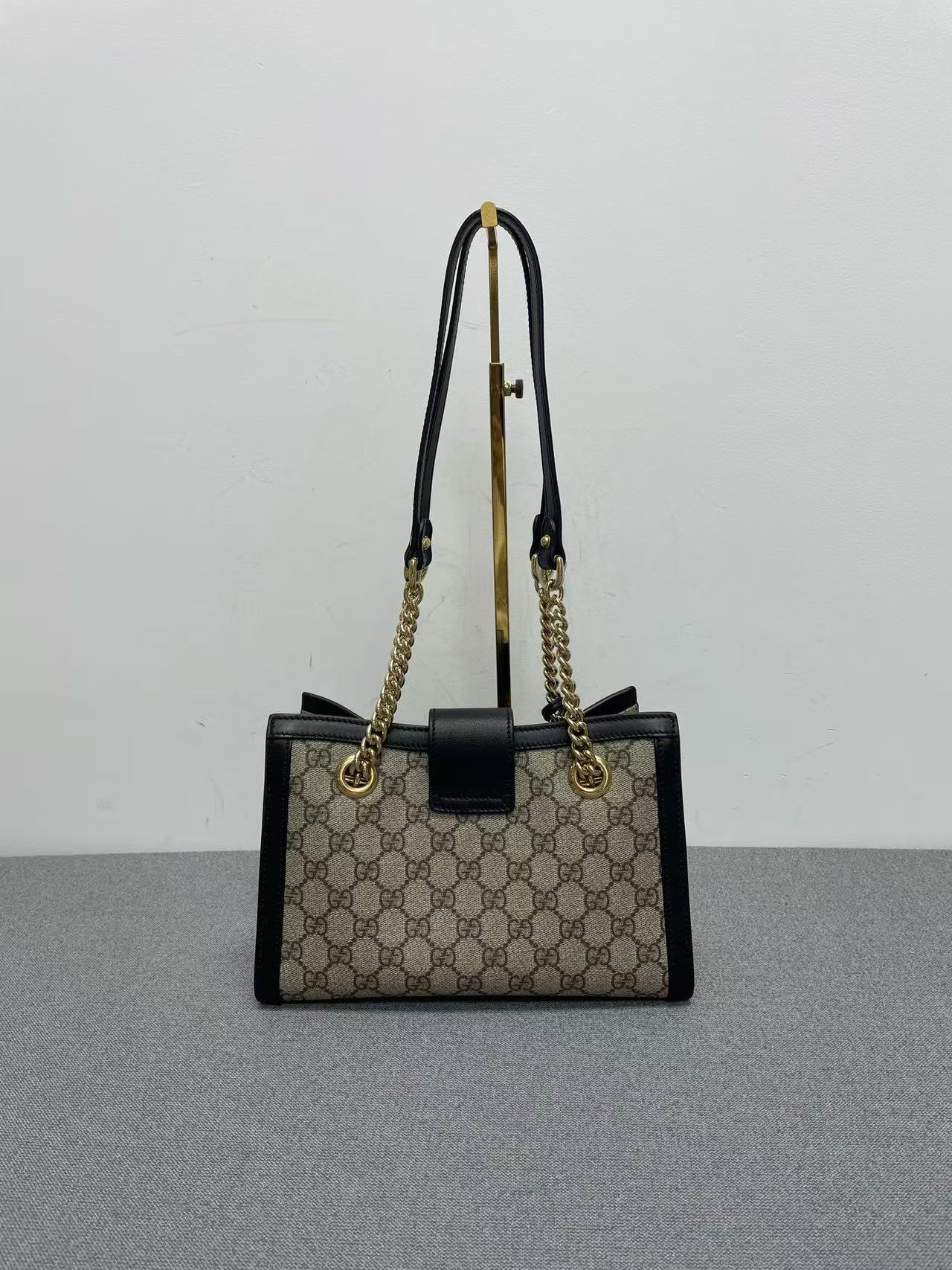 Gucci - Padlock - GG Supreme canvas with black leather trim - Black - (small)