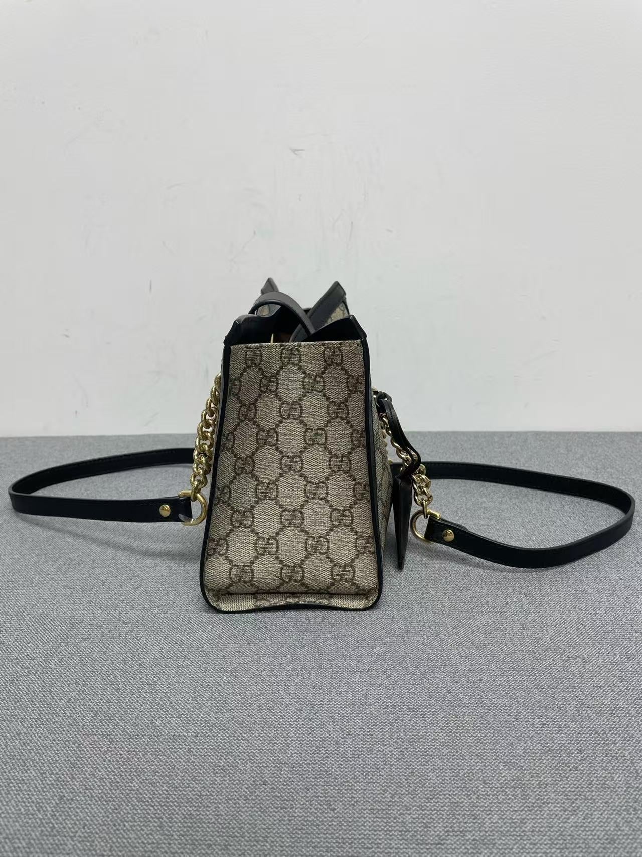 Gucci - Padlock - GG Supreme canvas with black leather trim - Black - (small)