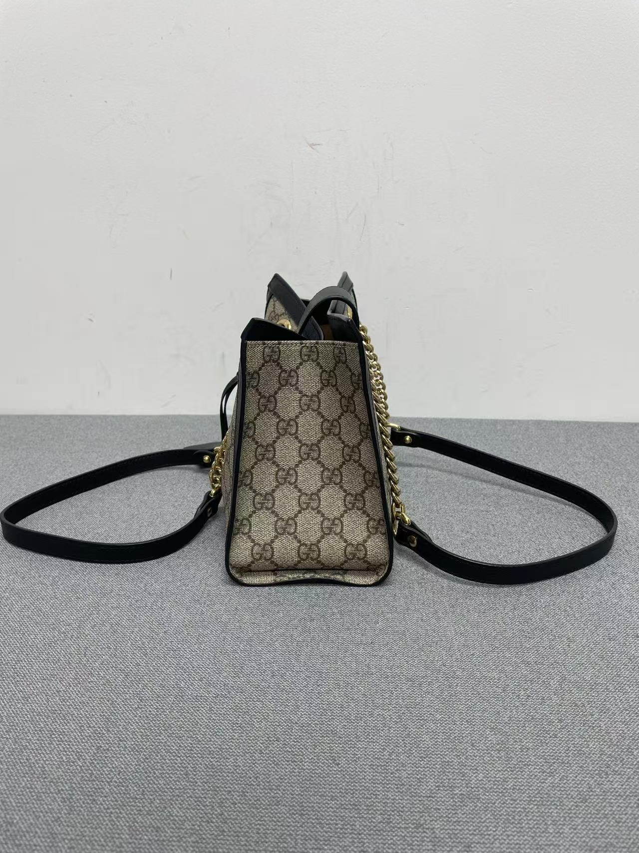 Gucci - Padlock - GG Supreme canvas with black leather trim - Black - (small)