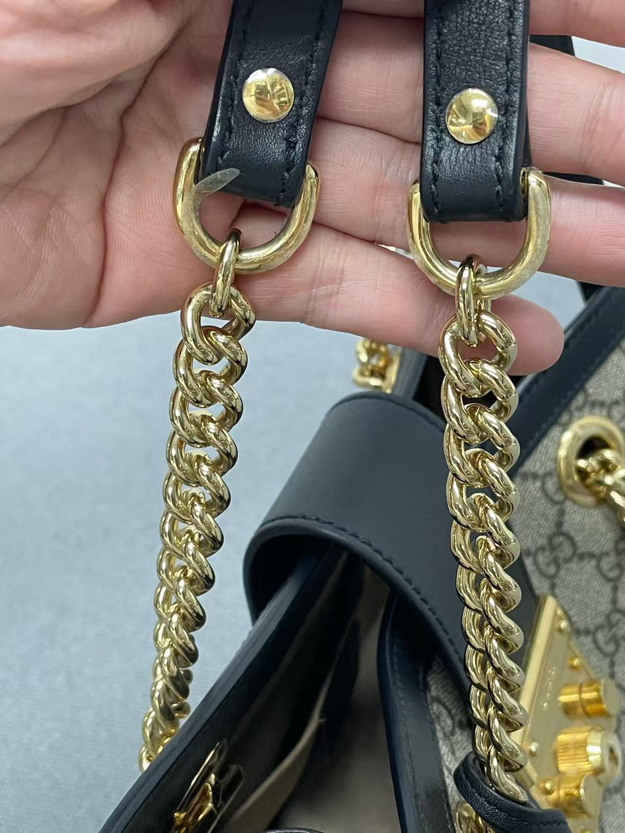 Gucci - Padlock - GG Supreme canvas with black leather trim - Black - (small)