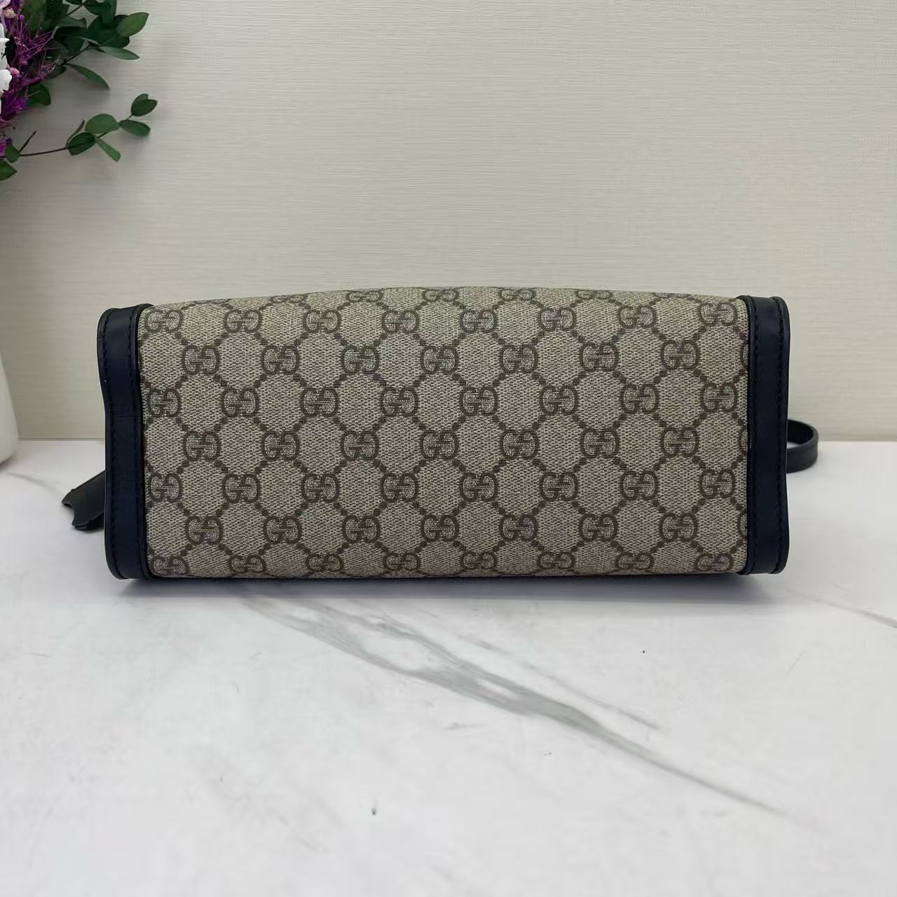 Gucci - Padlock - GG Supreme canvas with leather trim - Beige and Black - (small)