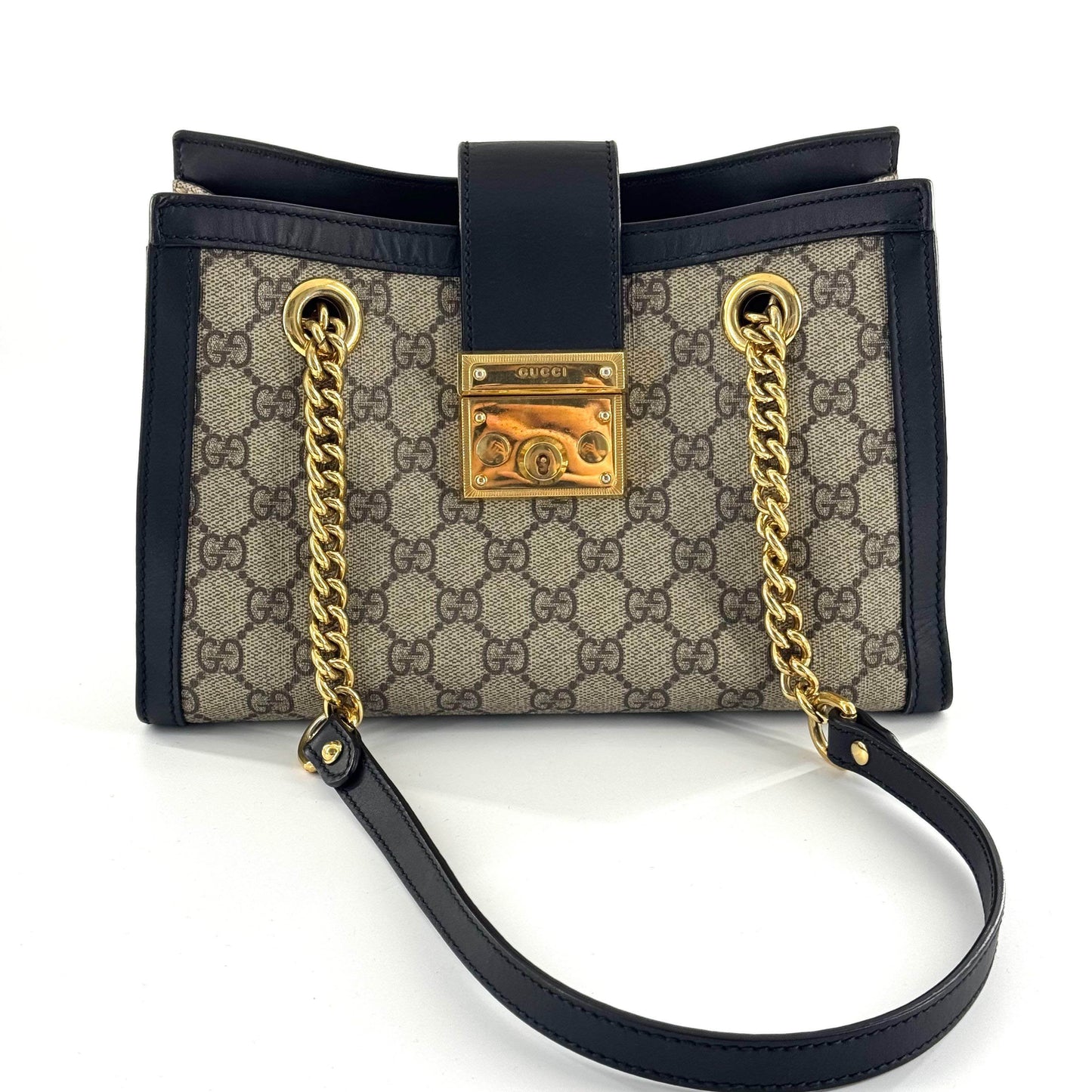 Gucci - Padlock - GG Supreme coated canvas with leather trim - Beige and Black - (Small)