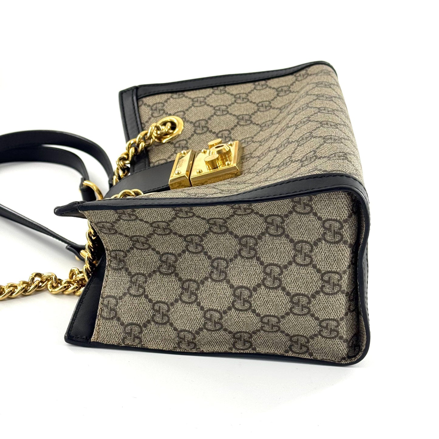 Gucci - Padlock - GG Supreme coated canvas with leather trim - Beige and Black - (Small)