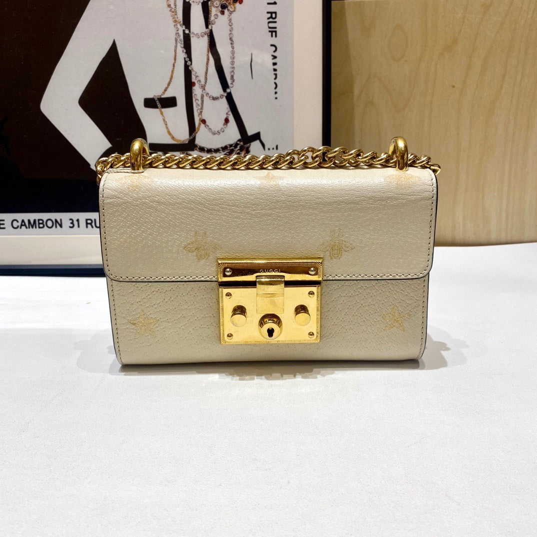 Gucci - Padlock - Leather - Beige - (mini)