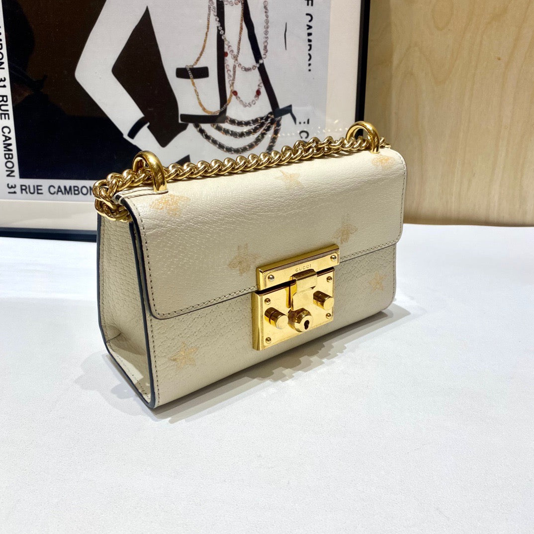 Gucci - Padlock - Leather - Beige - (mini)