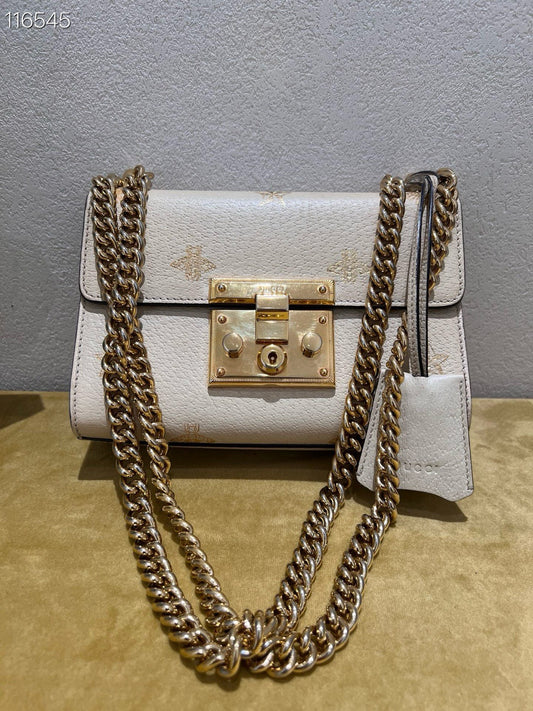 Gucci - Padlock - Leather - Beige - (small)