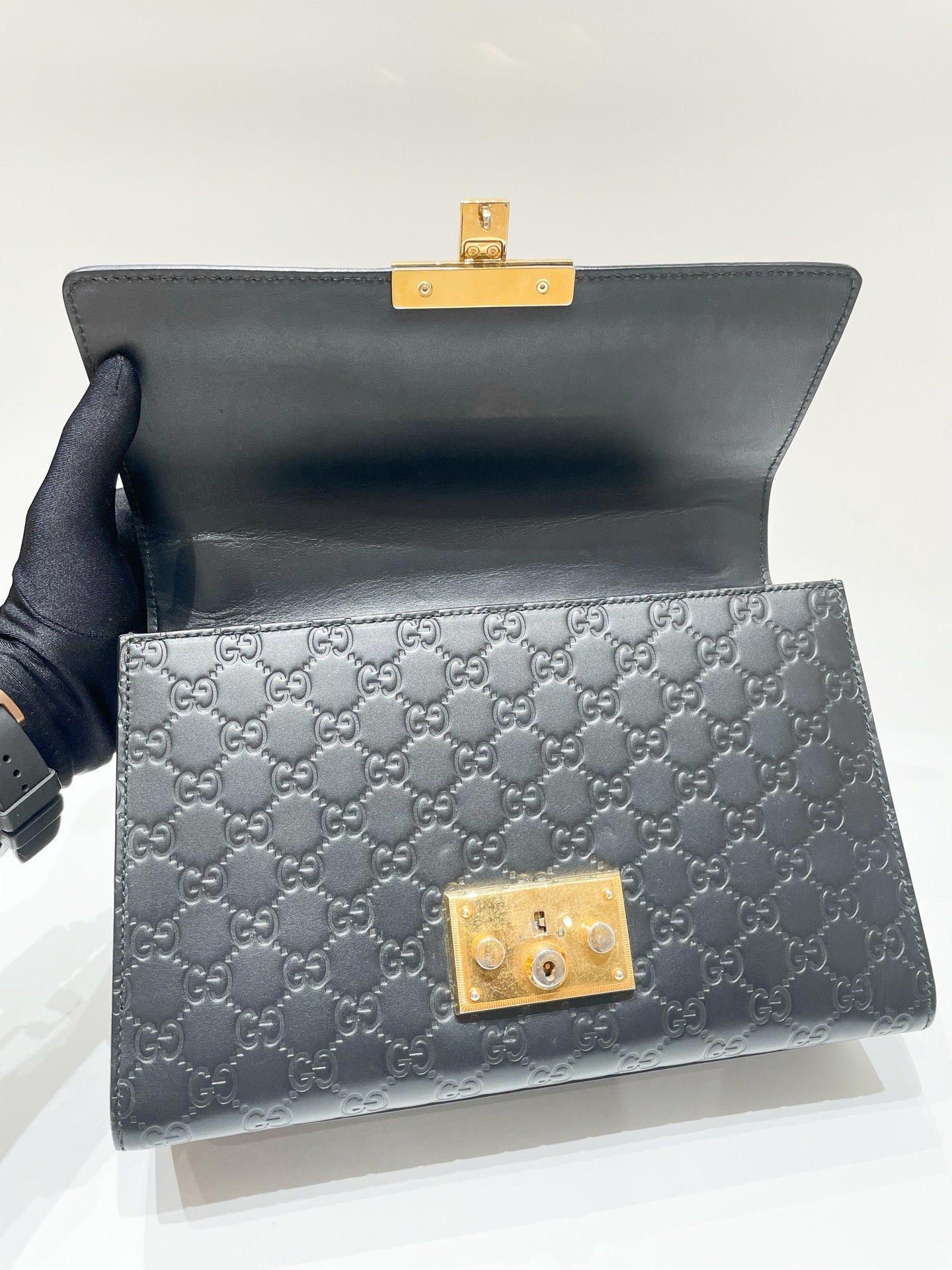 Gucci - Padlock - Leather - Black - (large)