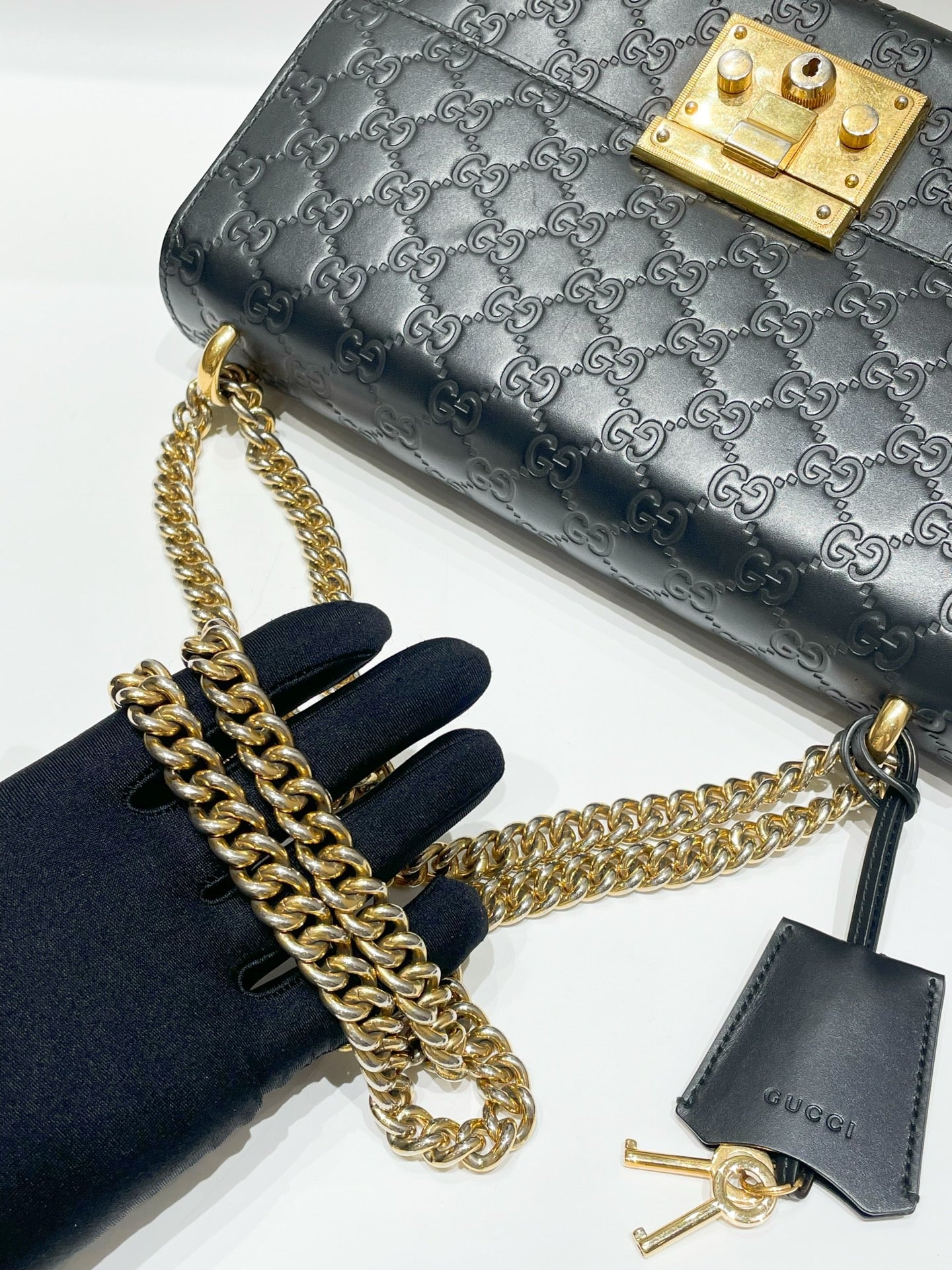 Gucci - Padlock - Leather - Black - (large)