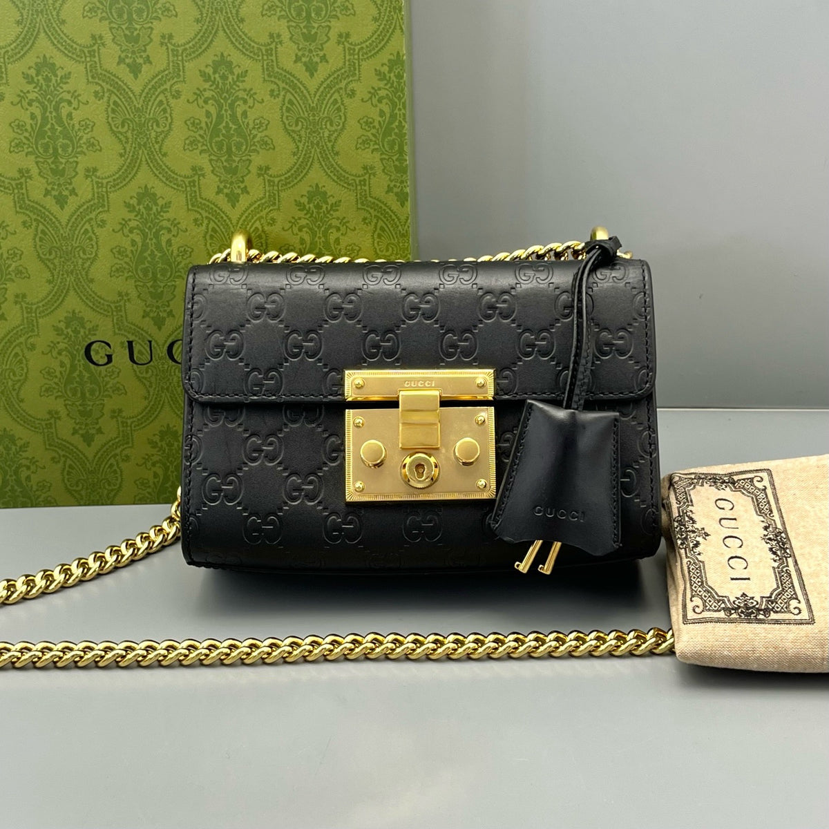 Gucci - Padlock - Leather - Black - (small)
