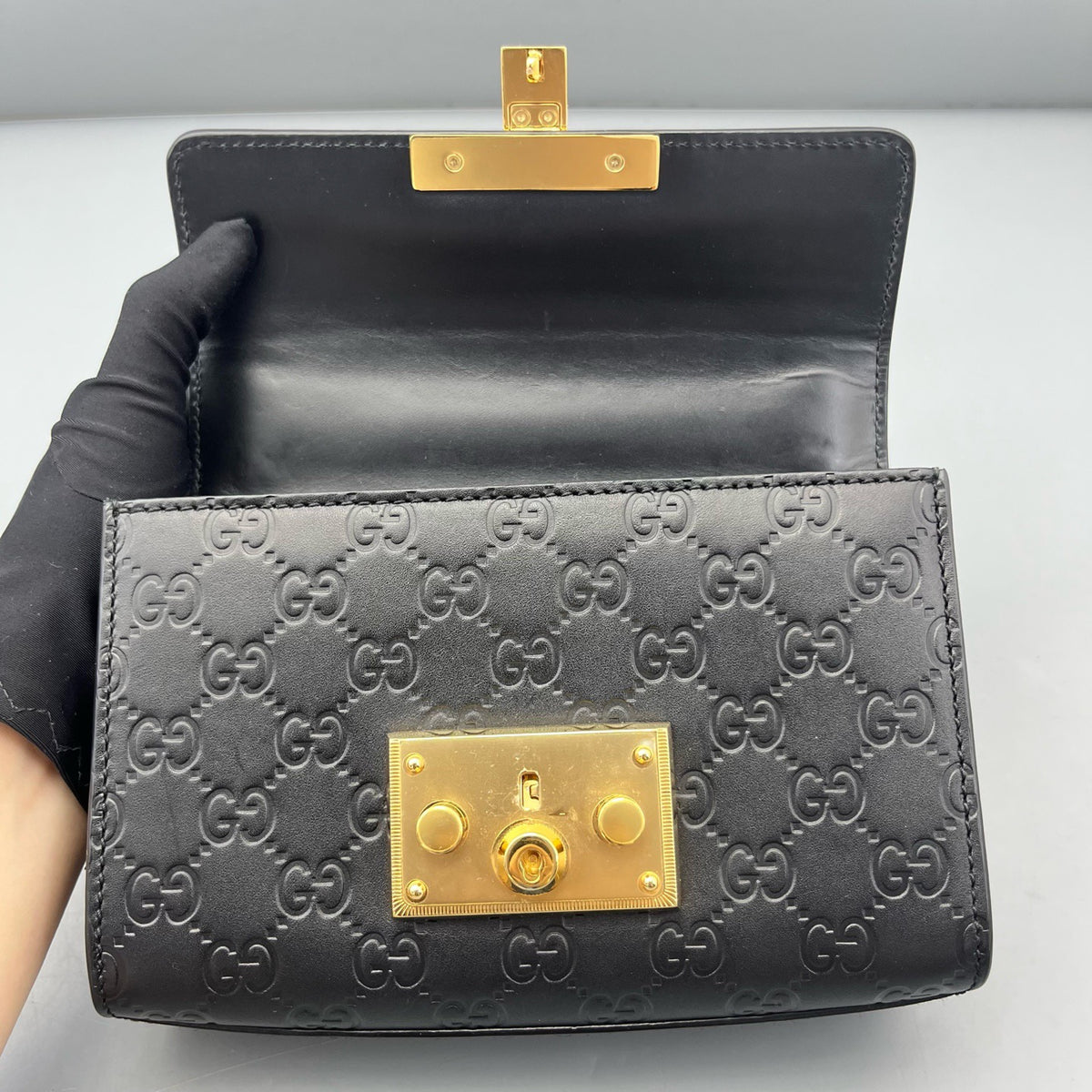 Gucci - Padlock - Leather - Black - (small)