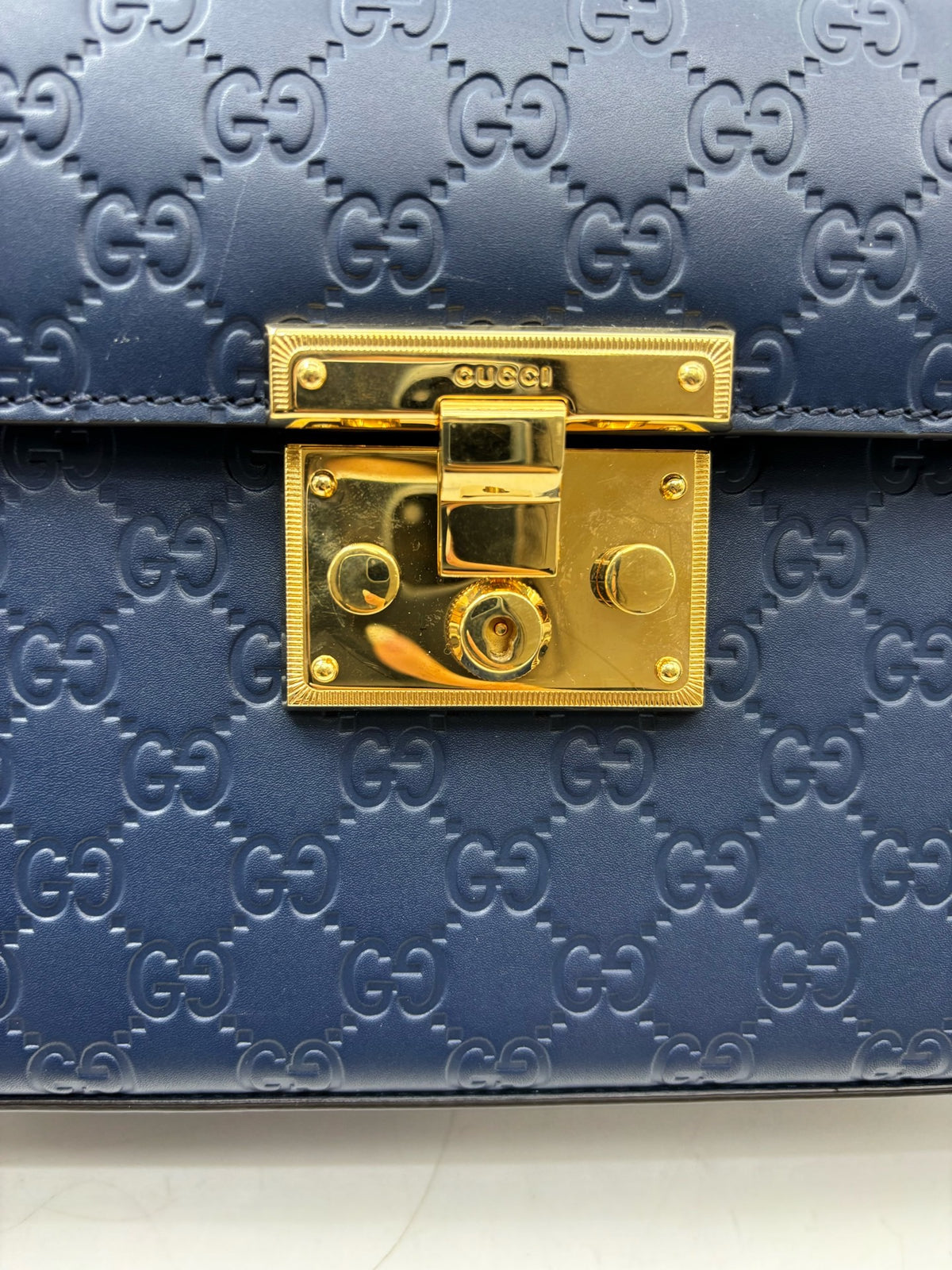 Gucci - Padlock - Leather - Blue - (small)