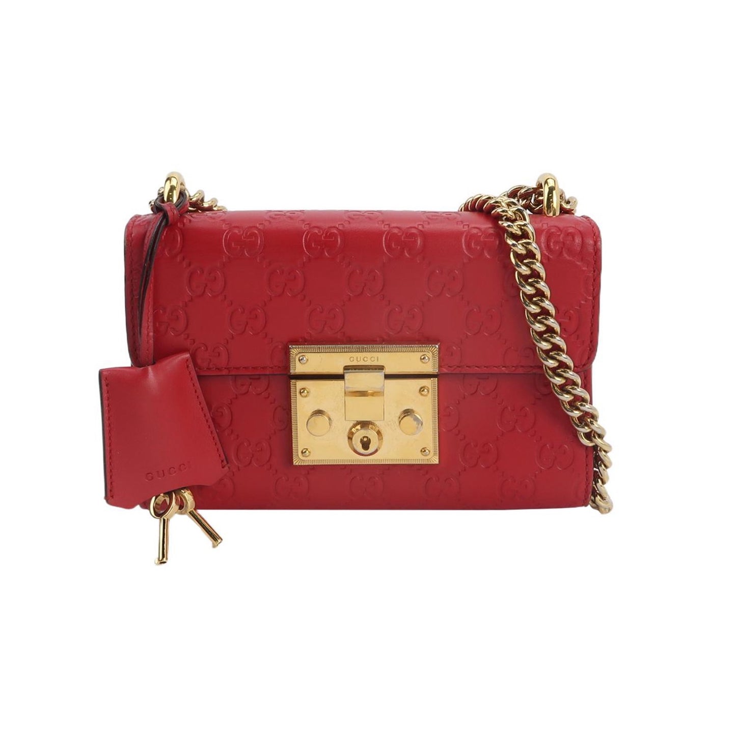 Gucci - Padlock - Leather - Red - (mini)
