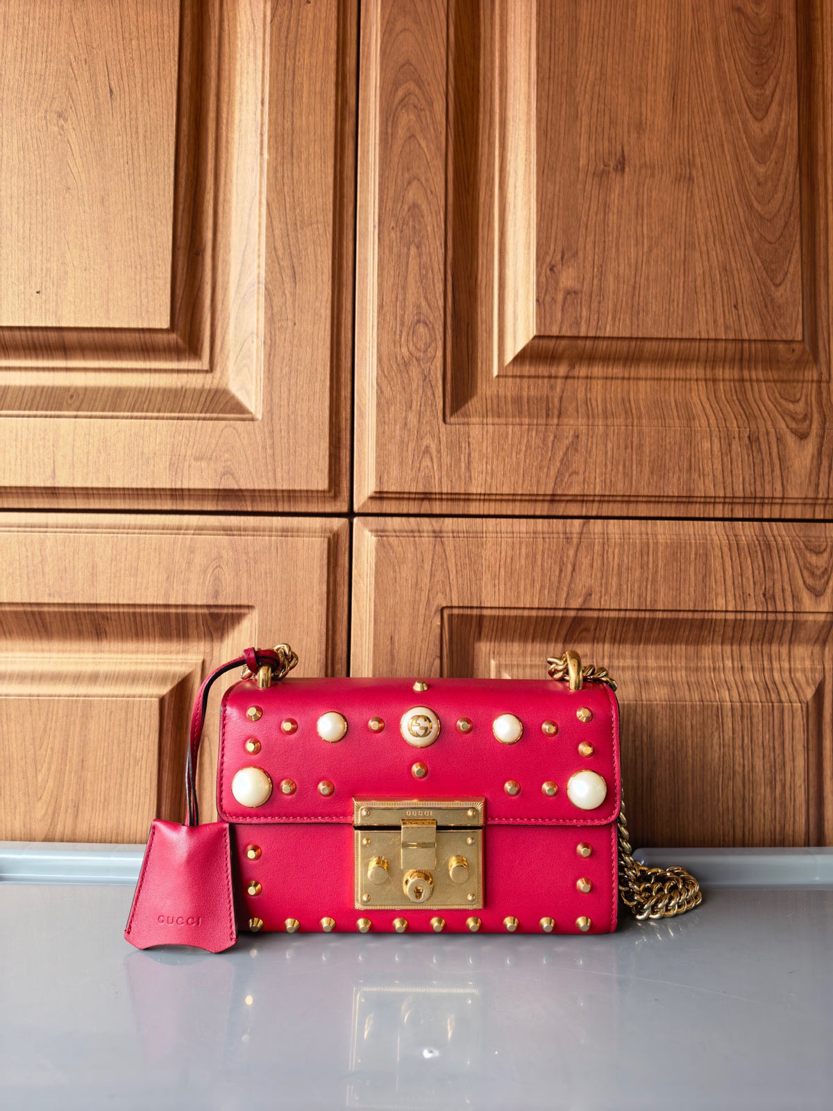 Gucci - Padlock - Leather - Red - (mini)