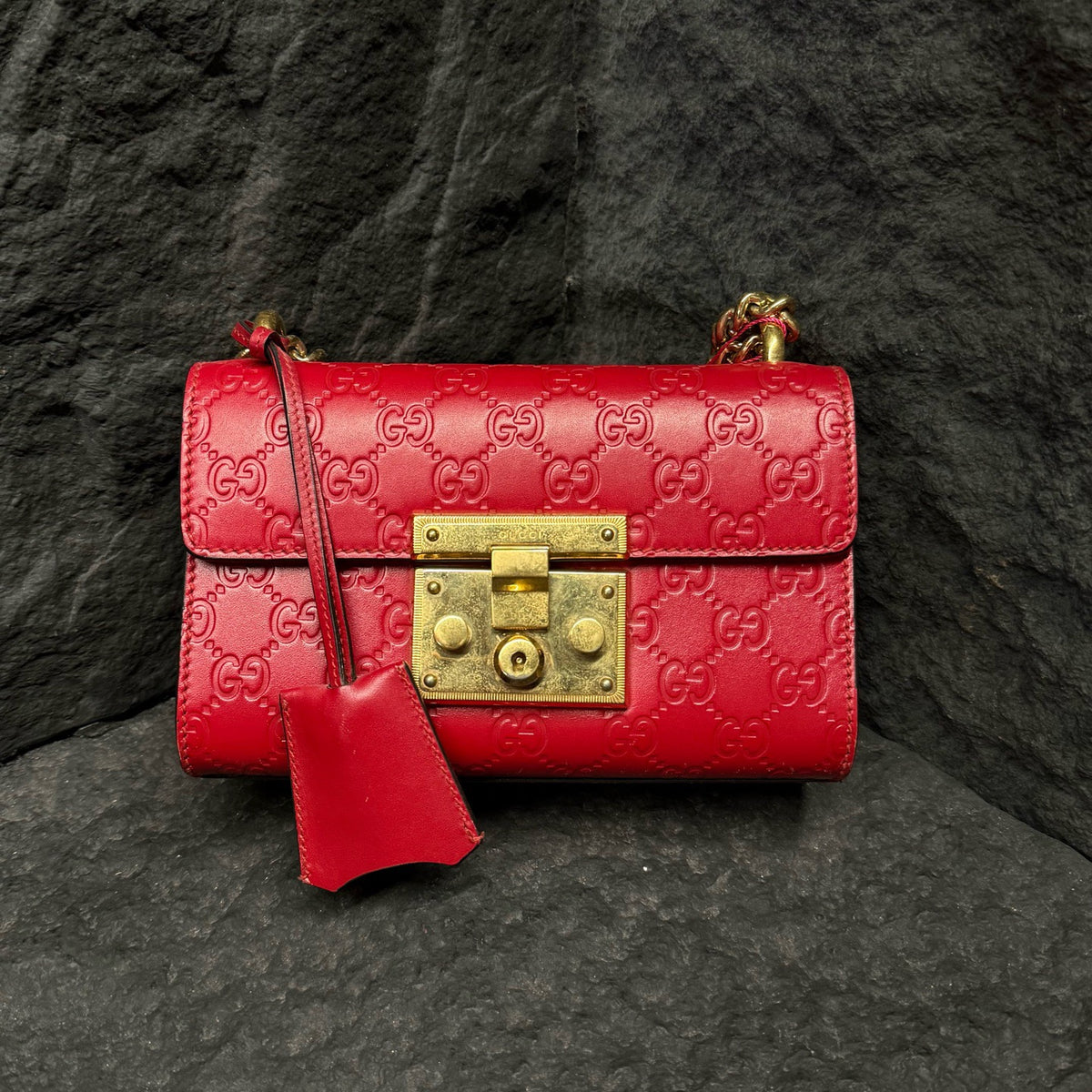 Gucci - Padlock - Leather - Red - (mini)