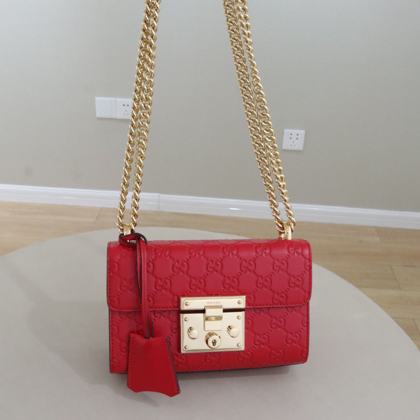Gucci - Padlock - Leather - Red - (mini)