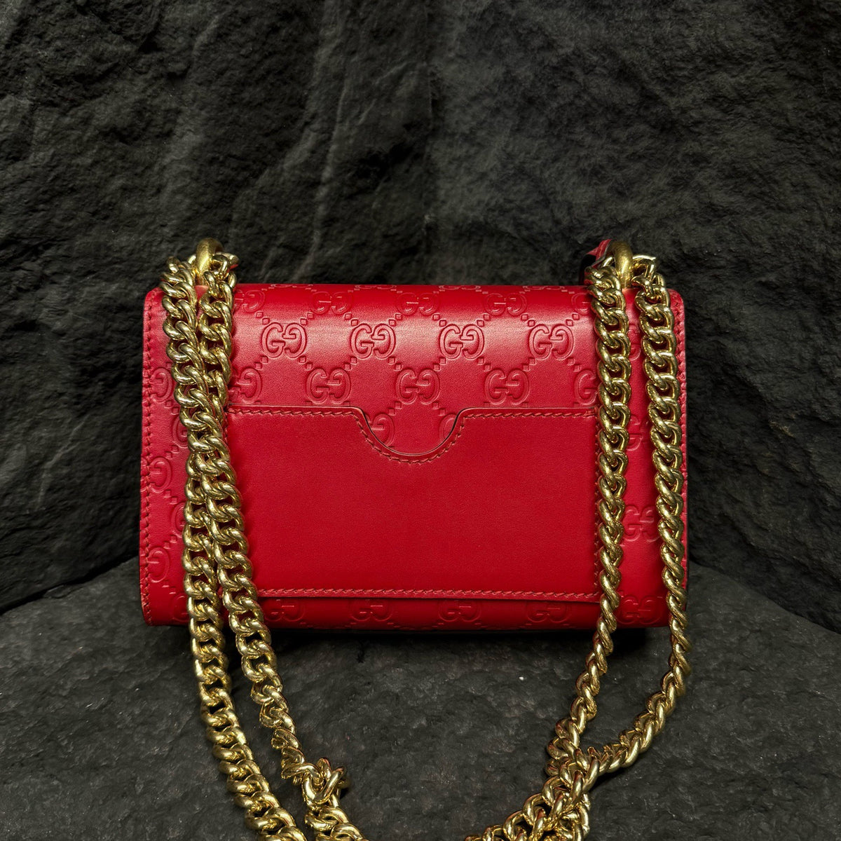 Gucci - Padlock - Leather - Red - (mini)
