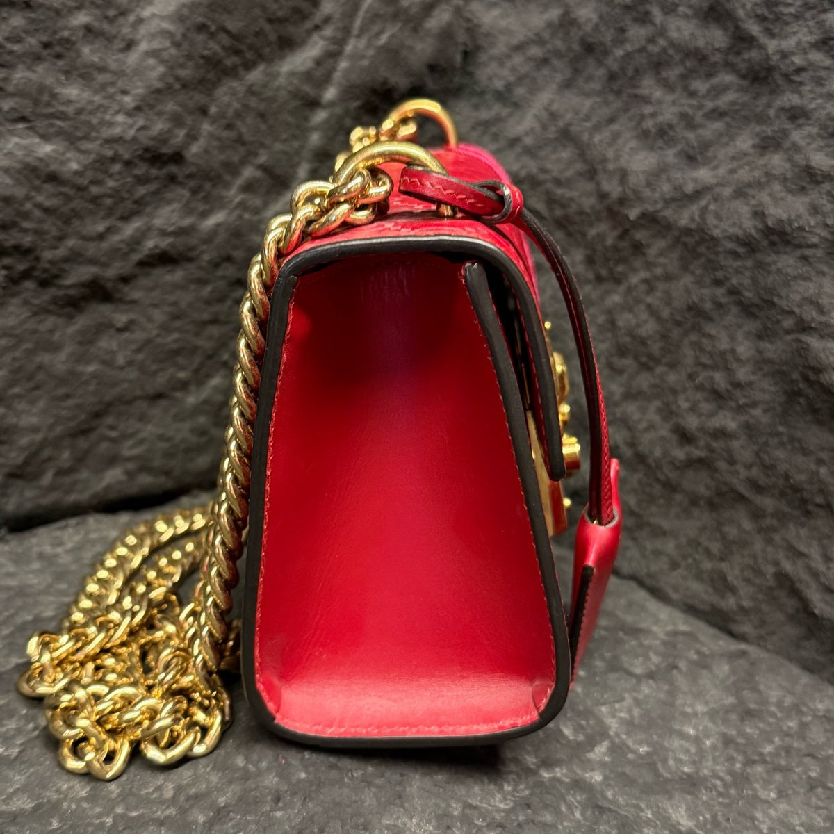 Gucci - Padlock - Leather - Red - (mini)