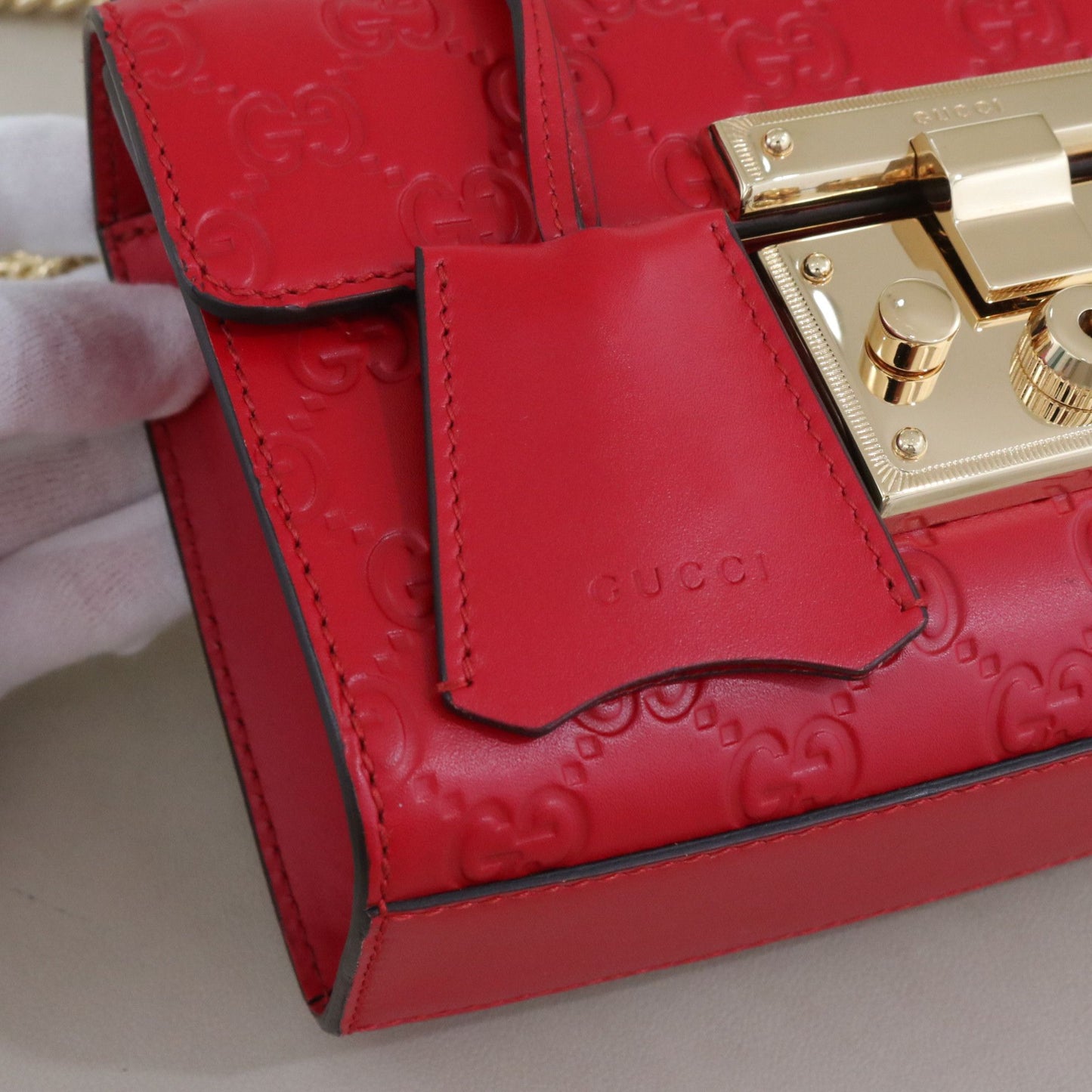 Gucci - Padlock - Leather - Red - (mini)