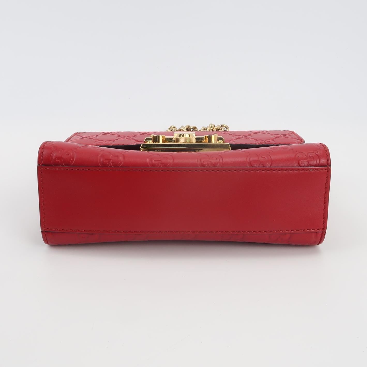 Gucci - Padlock - Leather - Red - (mini)