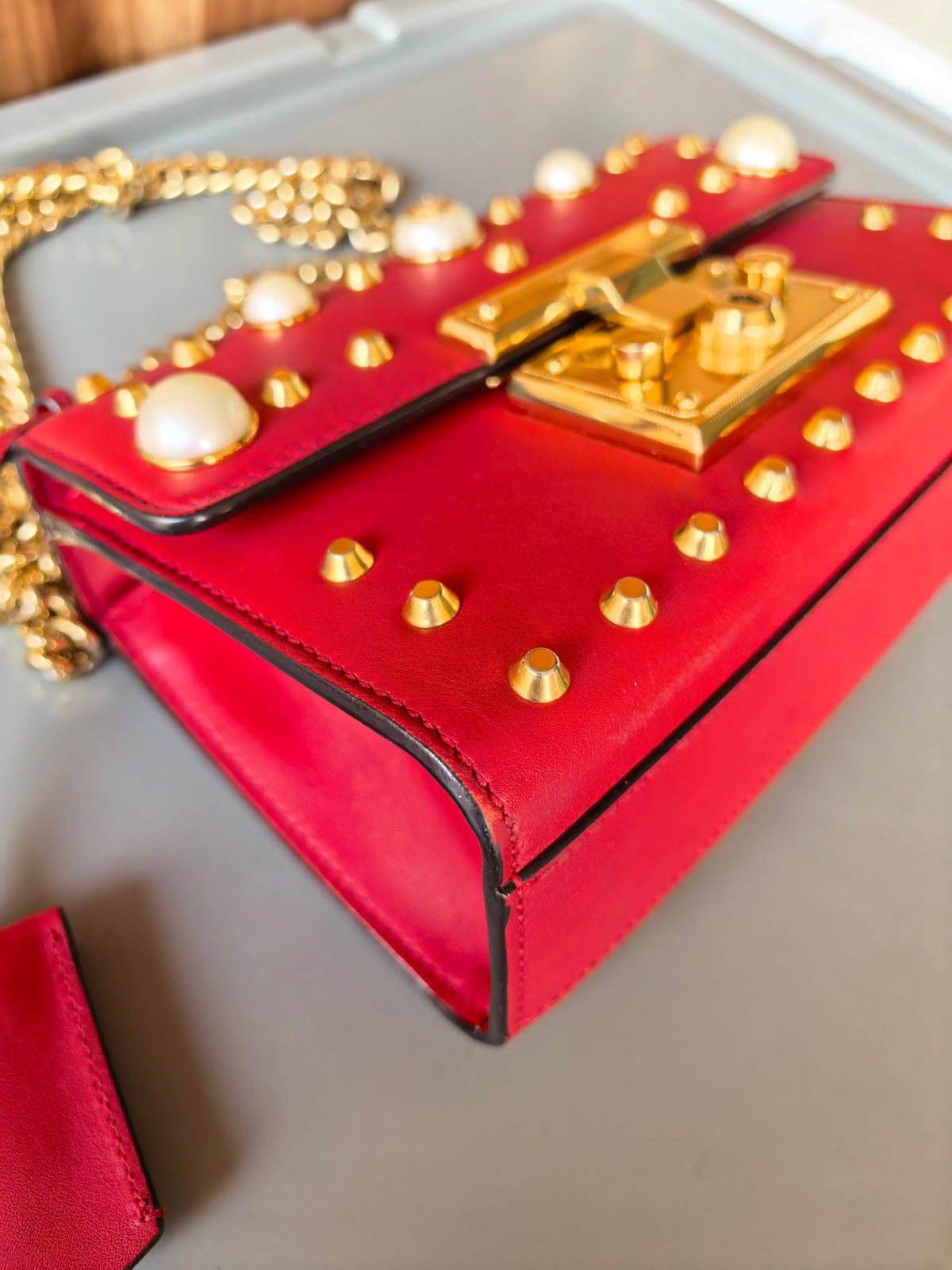 Gucci - Padlock - Leather - Red - (mini)