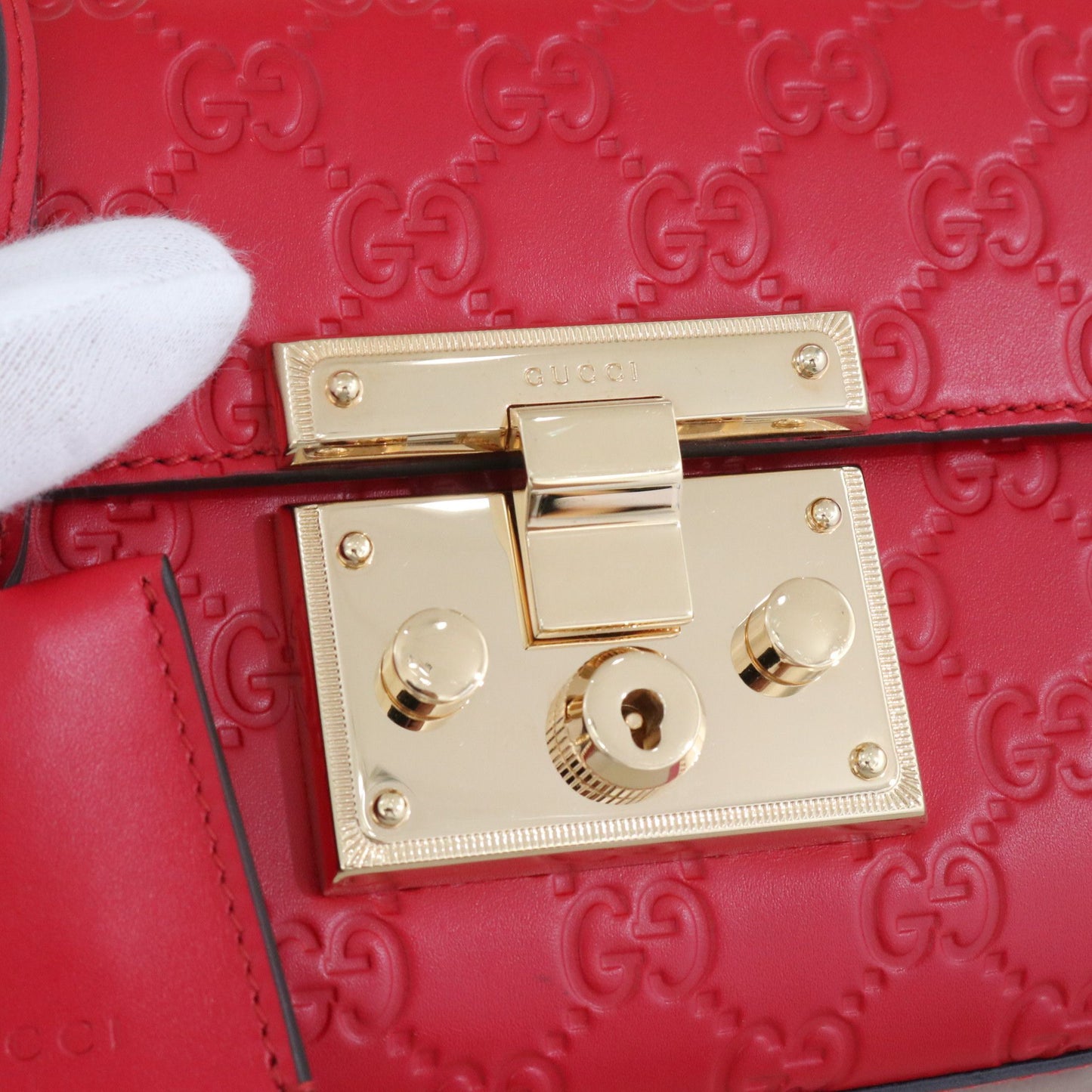 Gucci - Padlock - Leather - Red - (mini)