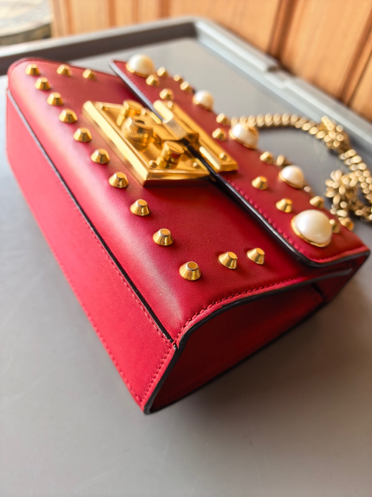 Gucci - Padlock - Leather - Red - (mini)