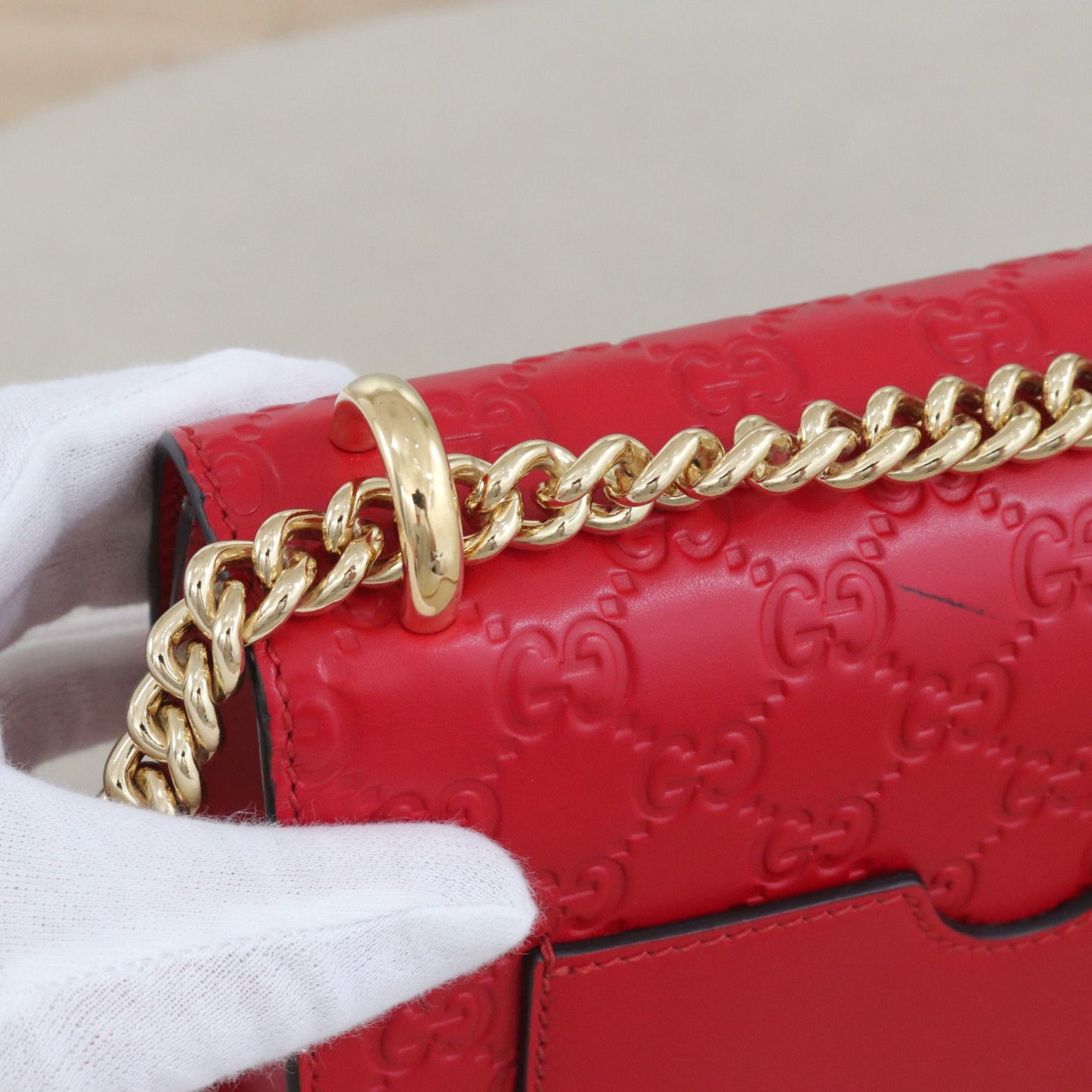 Gucci - Padlock - Leather - Red - (mini)