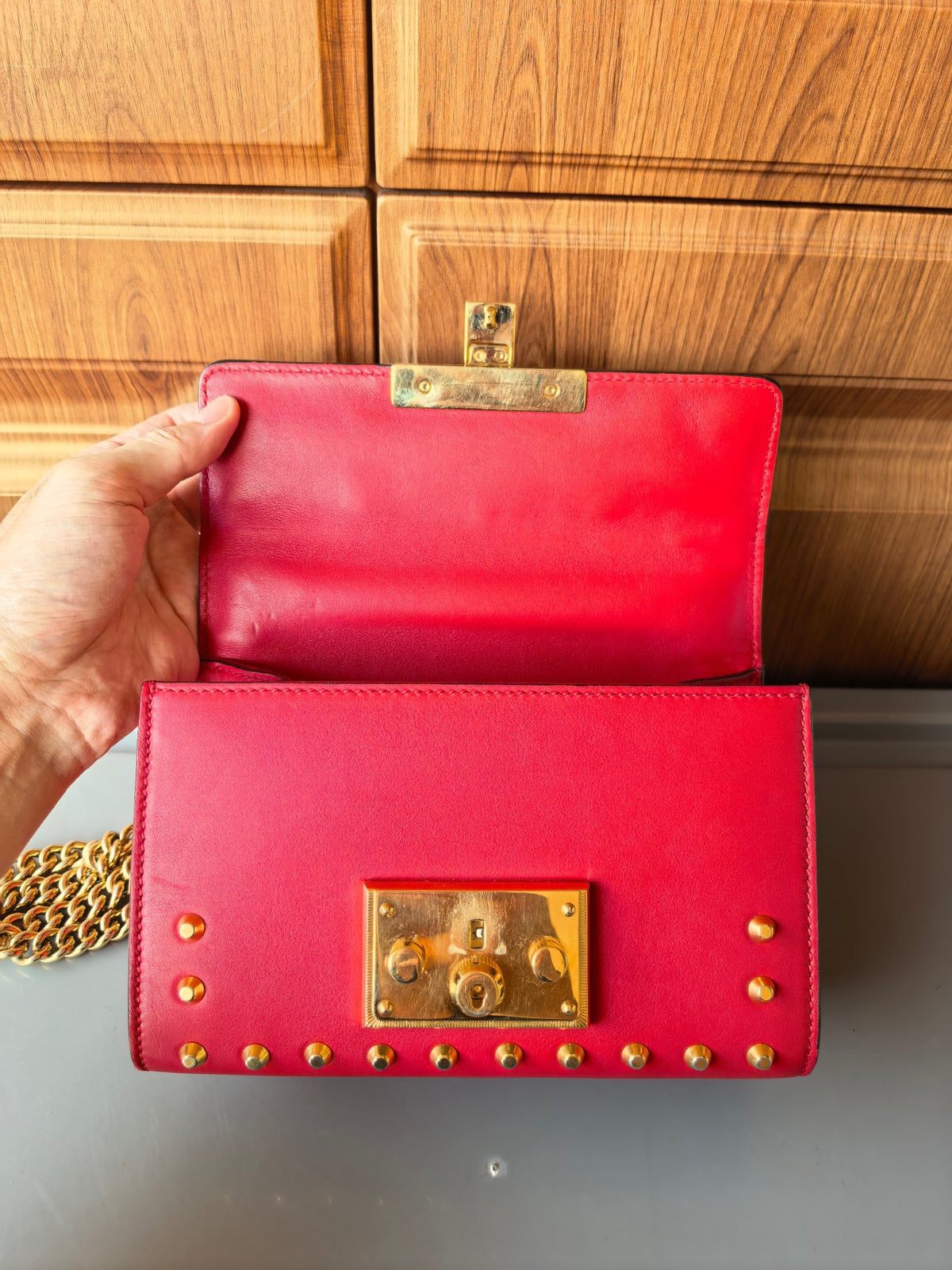 Gucci - Padlock - Leather - Red - (mini)