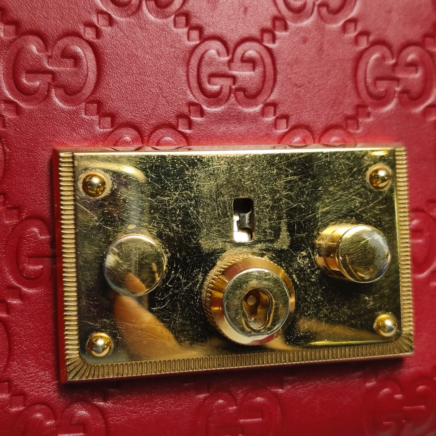 Gucci - Padlock - Leather - Red - (mini)