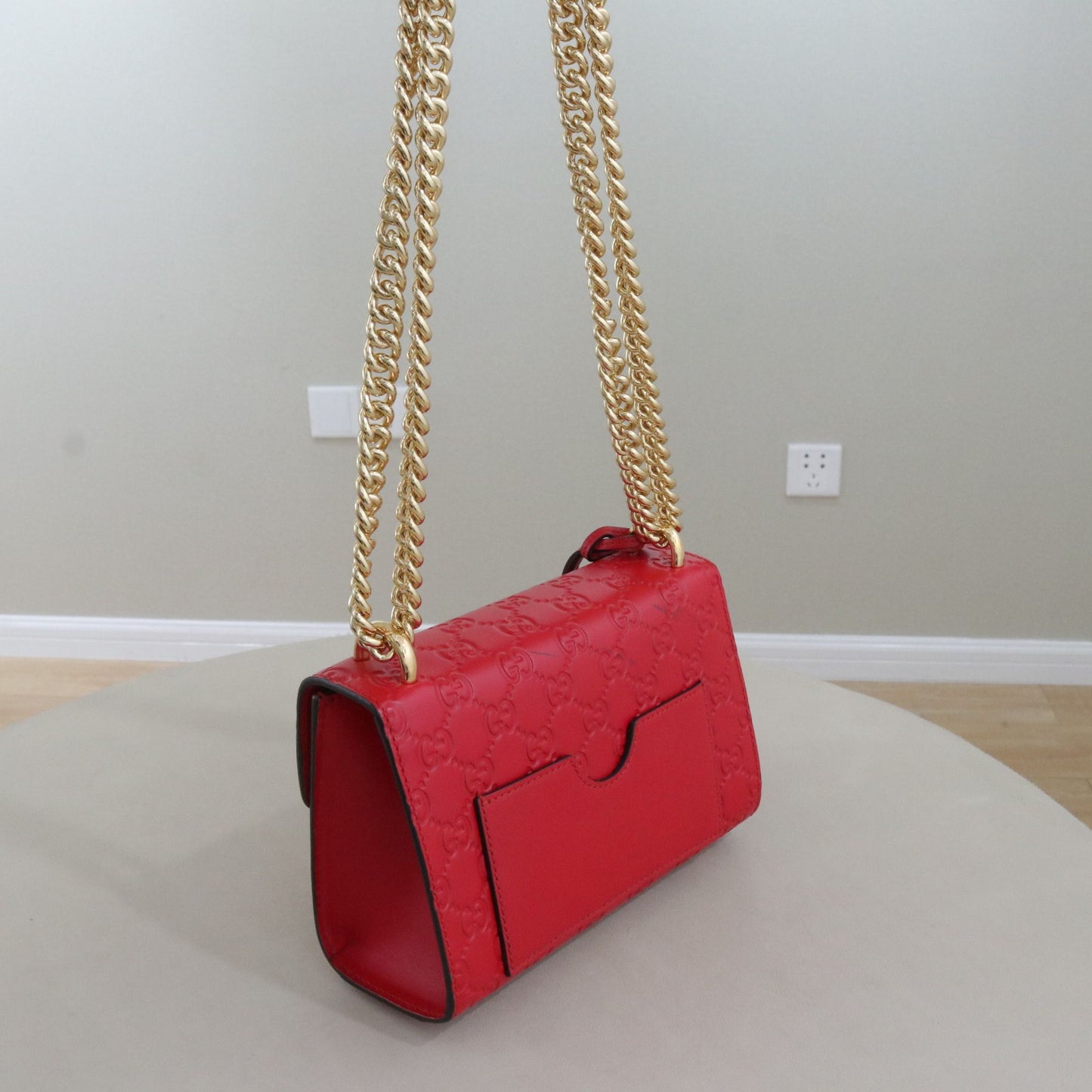 Gucci - Padlock - Leather - Red - (mini)