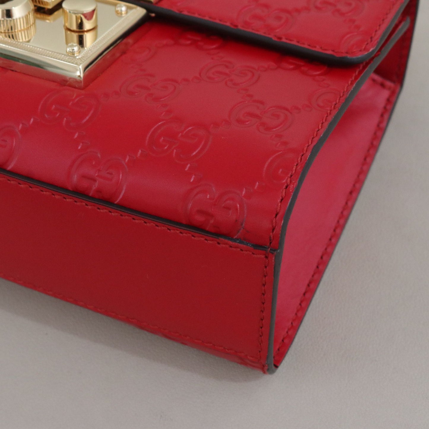 Gucci - Padlock - Leather - Red - (mini)