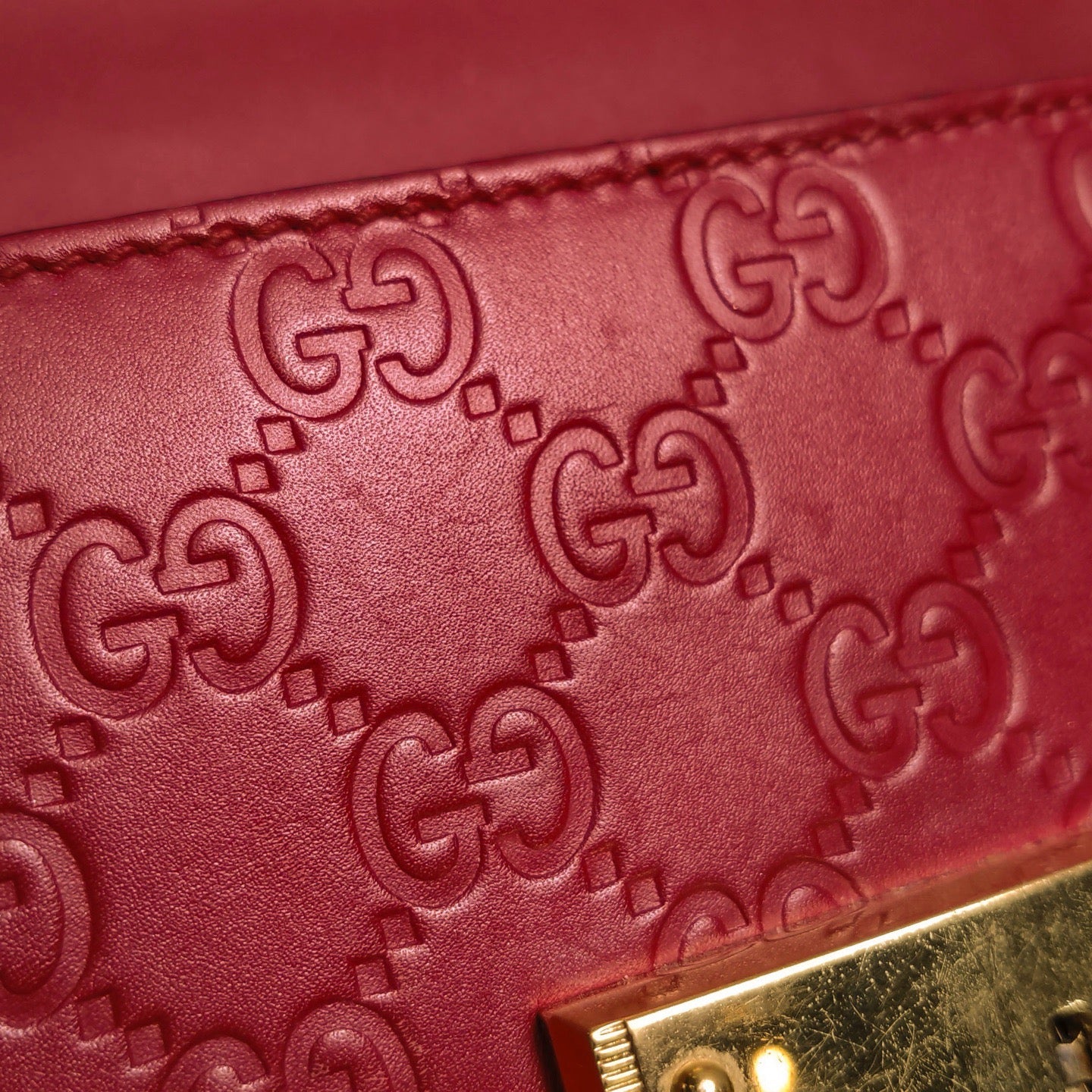 Gucci - Padlock - Leather - Red - (mini)