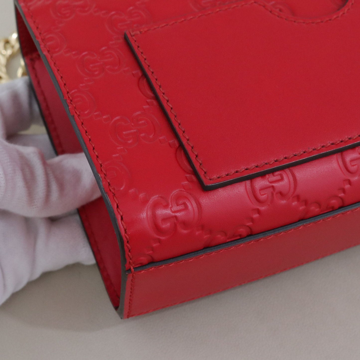 Gucci - Padlock - Leather - Red - (mini)