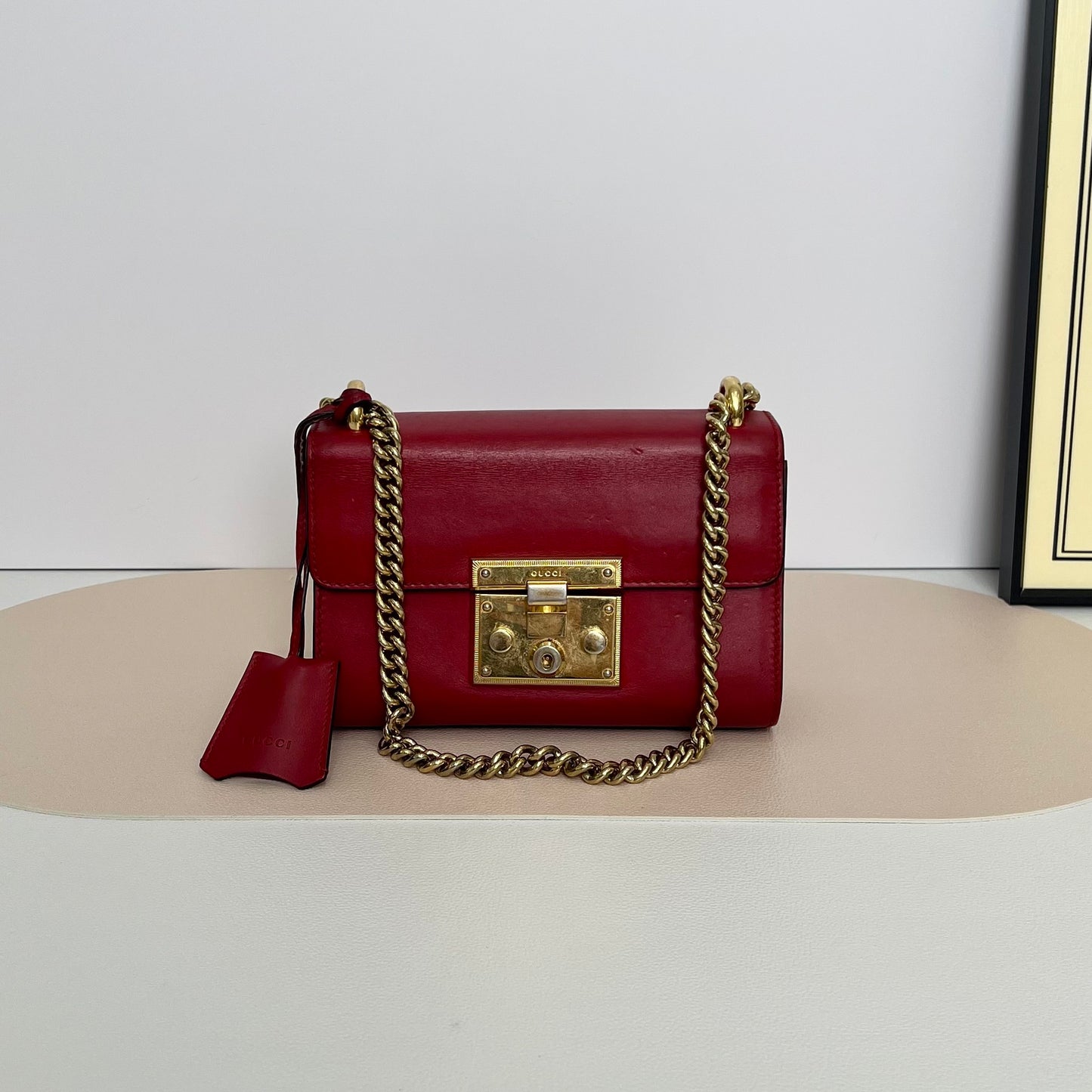 Gucci - Padlock - Leather - Red - (Small)