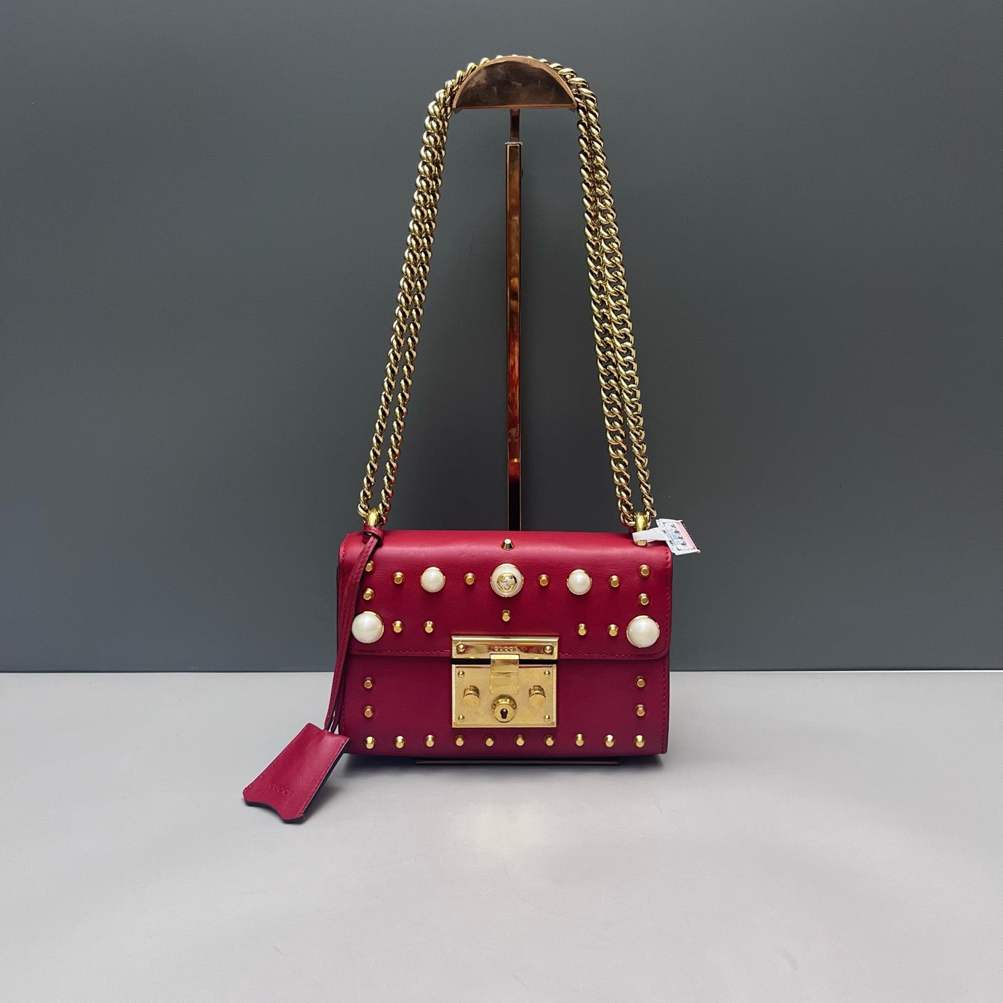Gucci - Padlock - Leather - Red - (small)