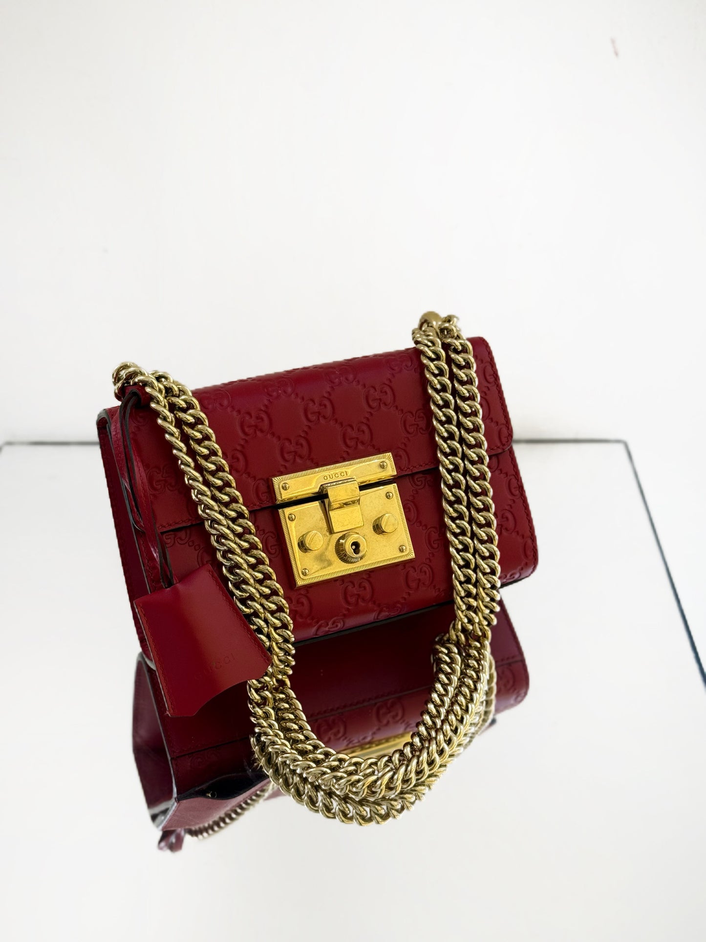 Gucci - Padlock - Leather - Red - (small)
