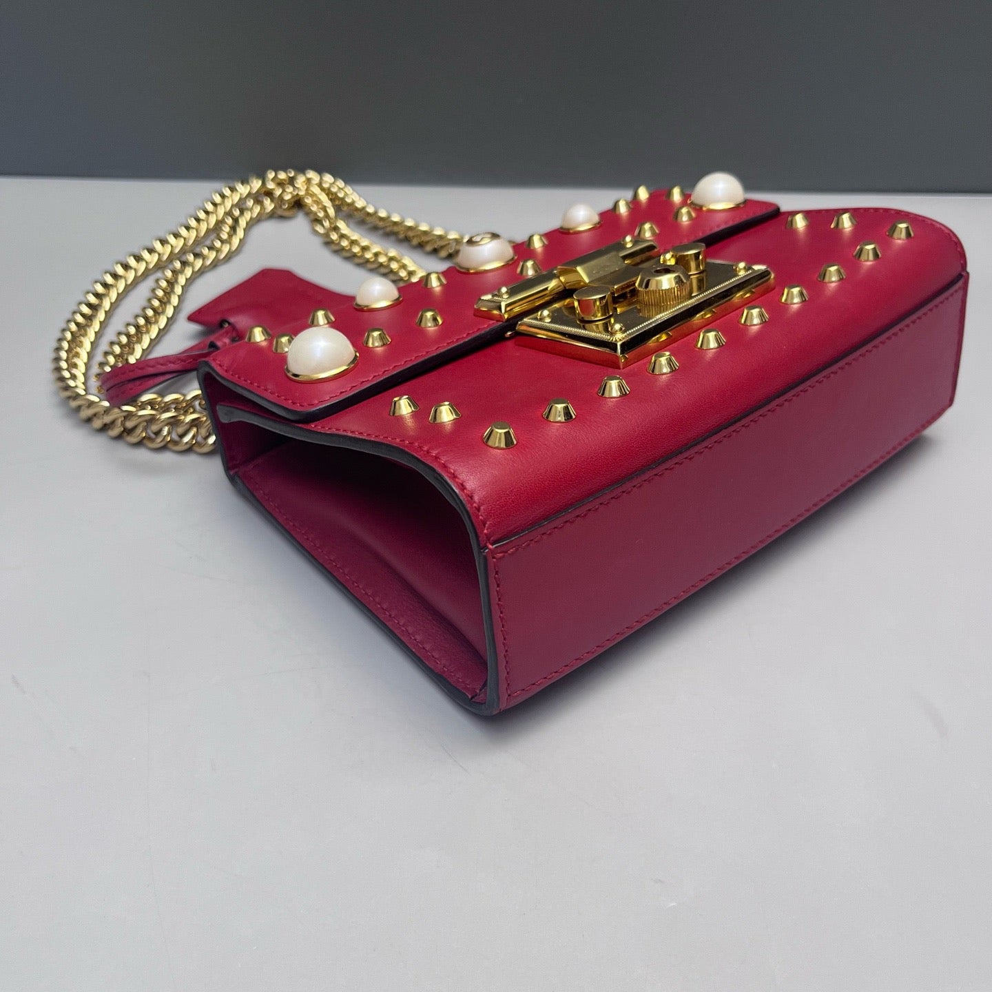 Gucci - Padlock - Leather - Red - (small)
