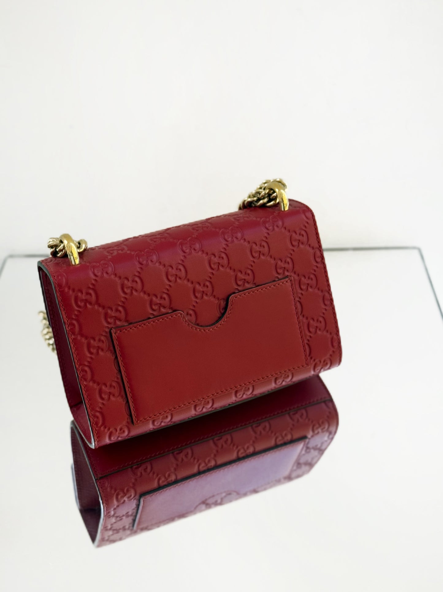 Gucci - Padlock - Leather - Red - (small)