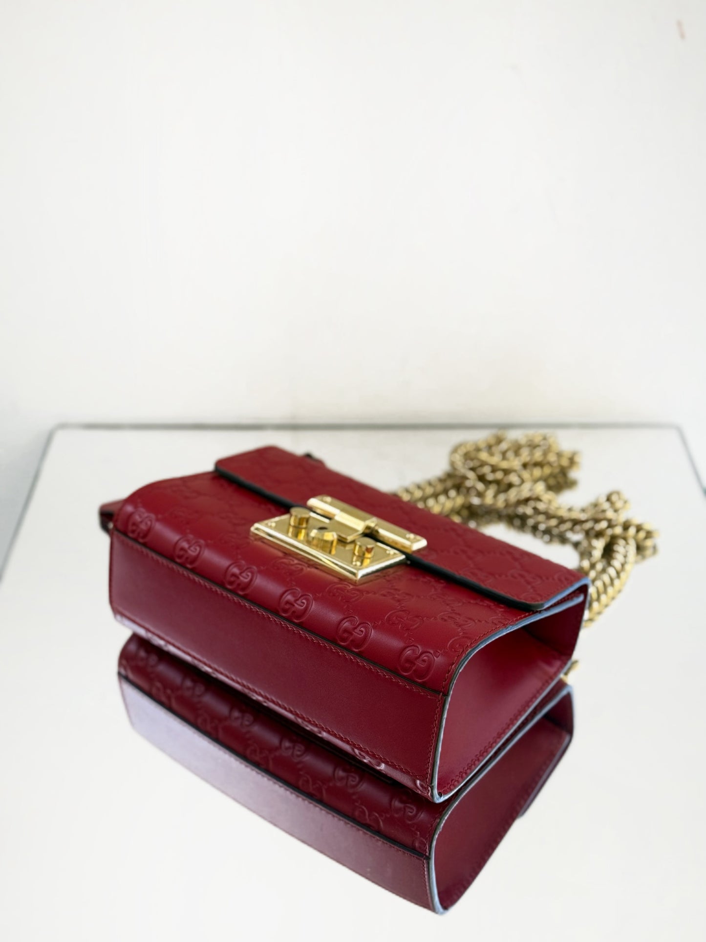 Gucci - Padlock - Leather - Red - (small)