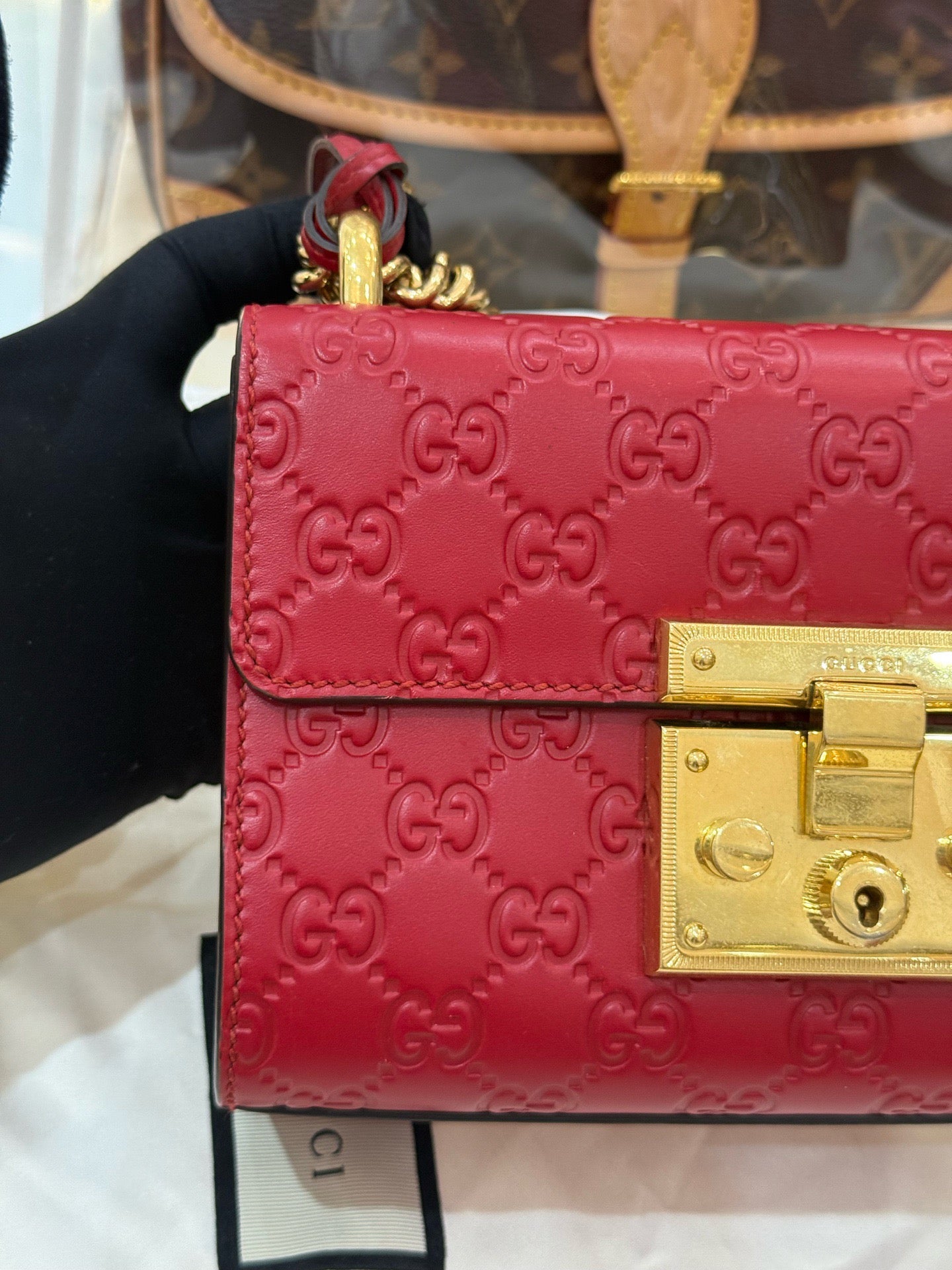 Gucci - Padlock - Leather - Red - (small)