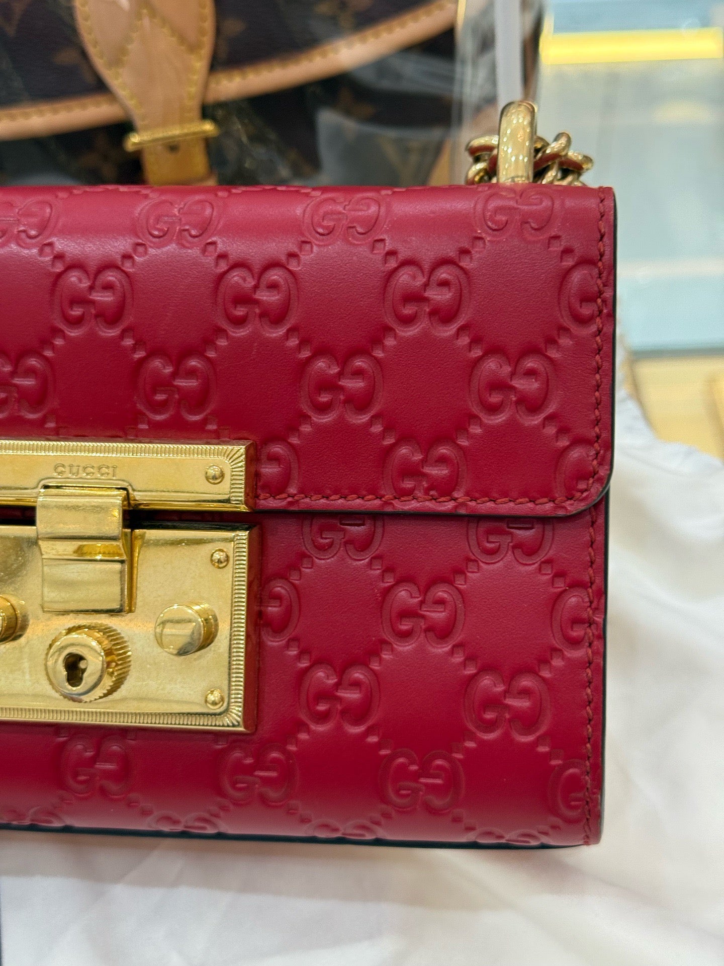 Gucci - Padlock - Leather - Red - (small)
