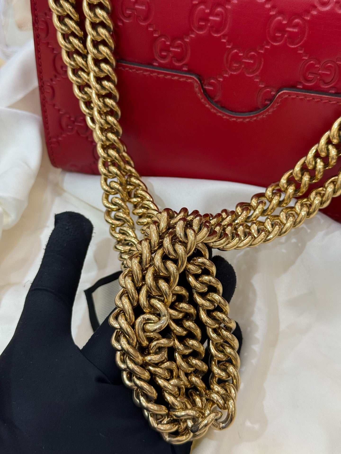 Gucci - Padlock - Leather - Red - (small)