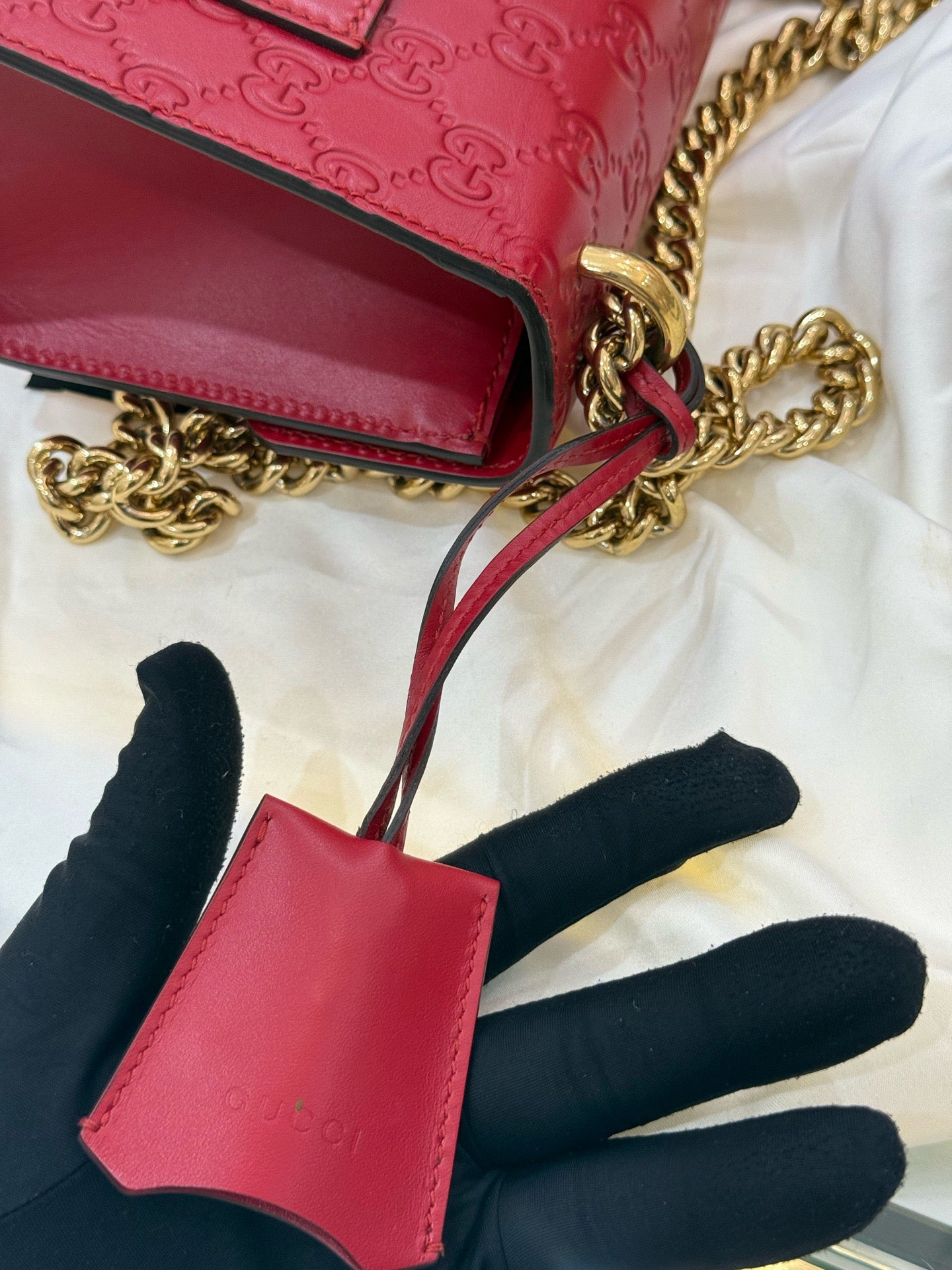 Gucci - Padlock - Leather - Red - (small)